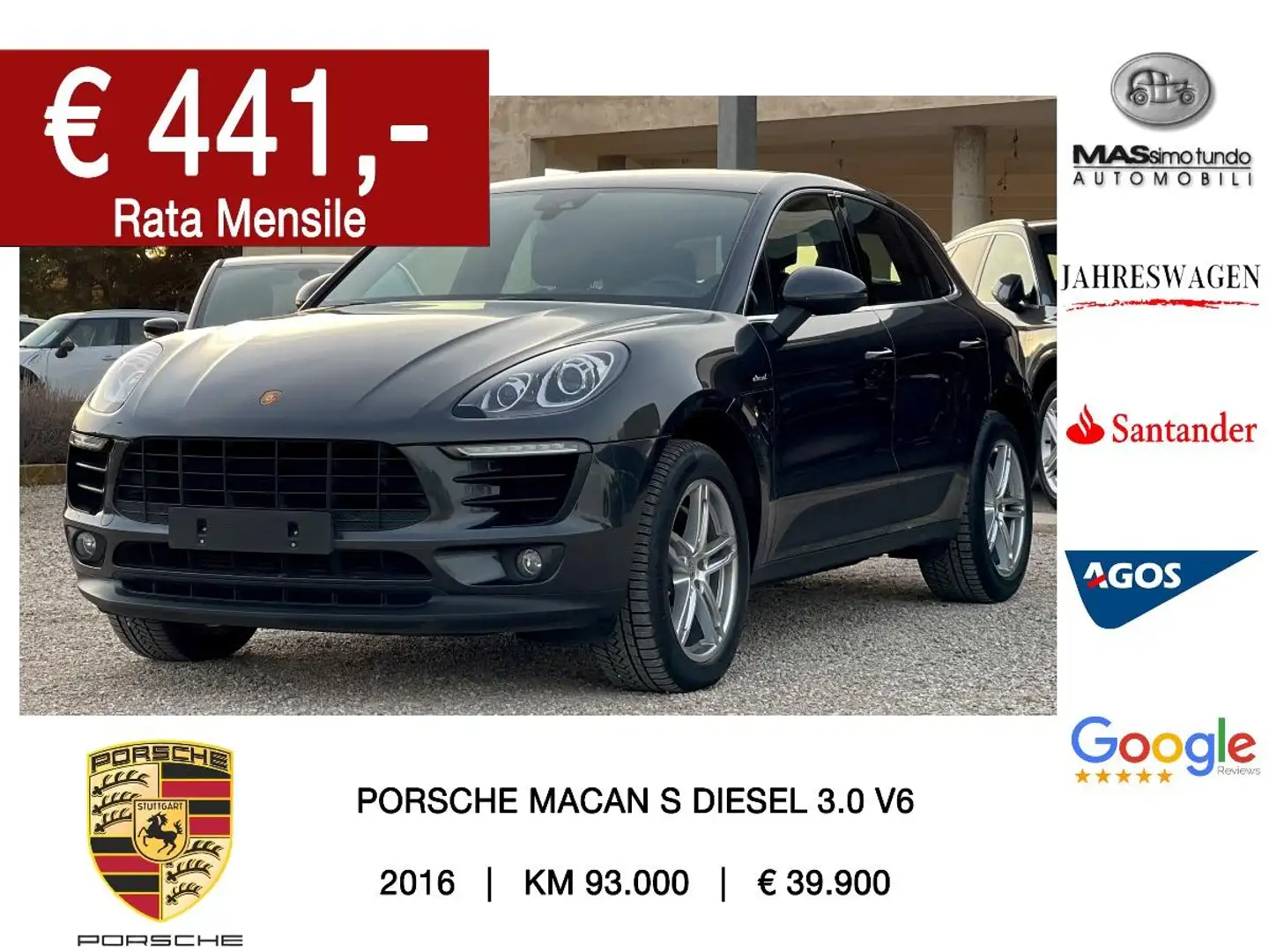 Porsche Macan 3.0 S Diesel Grigio - 1