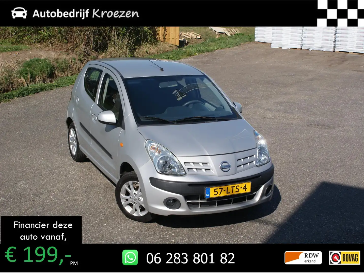 Nissan Pixo 1.0 Look | Airco | Apk 07-01-2026 | Gris - 1