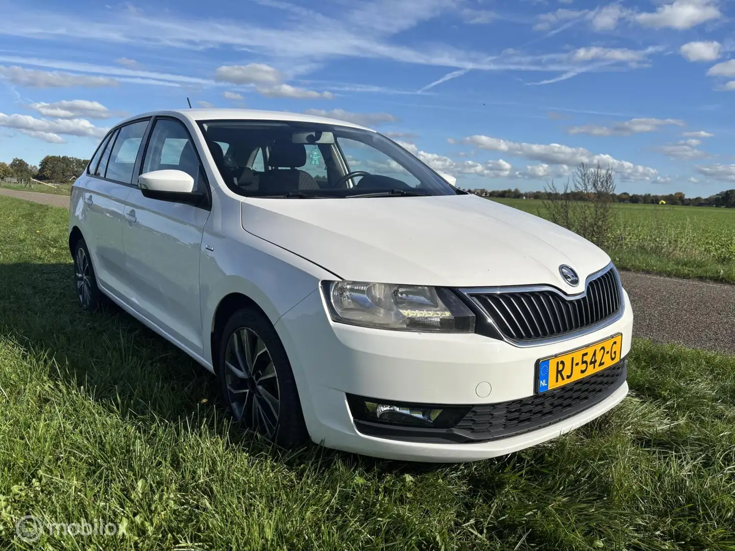 Skoda Rapid/Spaceback 1.4 TDI Greentech Drive AUTOMAAT AIRCO NAVI CRUISE Wit - 2