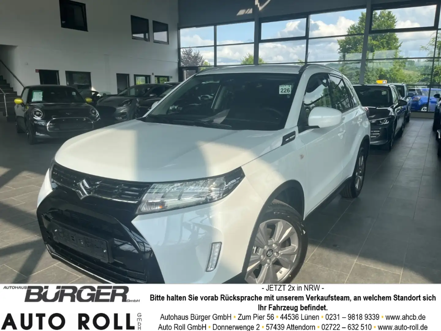 Suzuki Vitara 1.4 Comfort Navi LED Kamera ACC SitzHZG Keyless Kl Weiß - 1