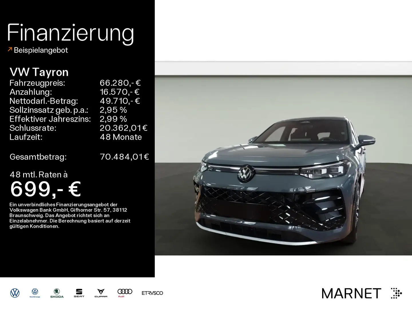 Volkswagen Tayron 2.0 TDI 4MOTION DSG R-Line Gris - 1
