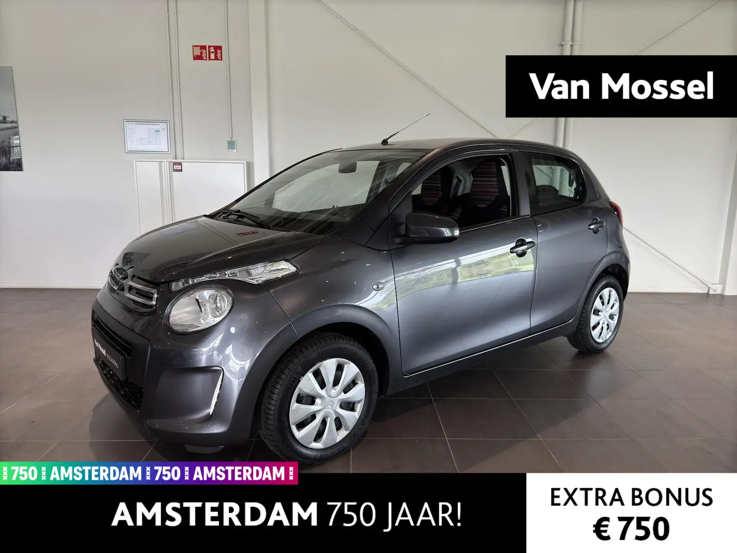 Citroen C1 1.0 VTi Feel | AIRCO | BLUETOOTH | LED | ZUINIG | Gris - 1