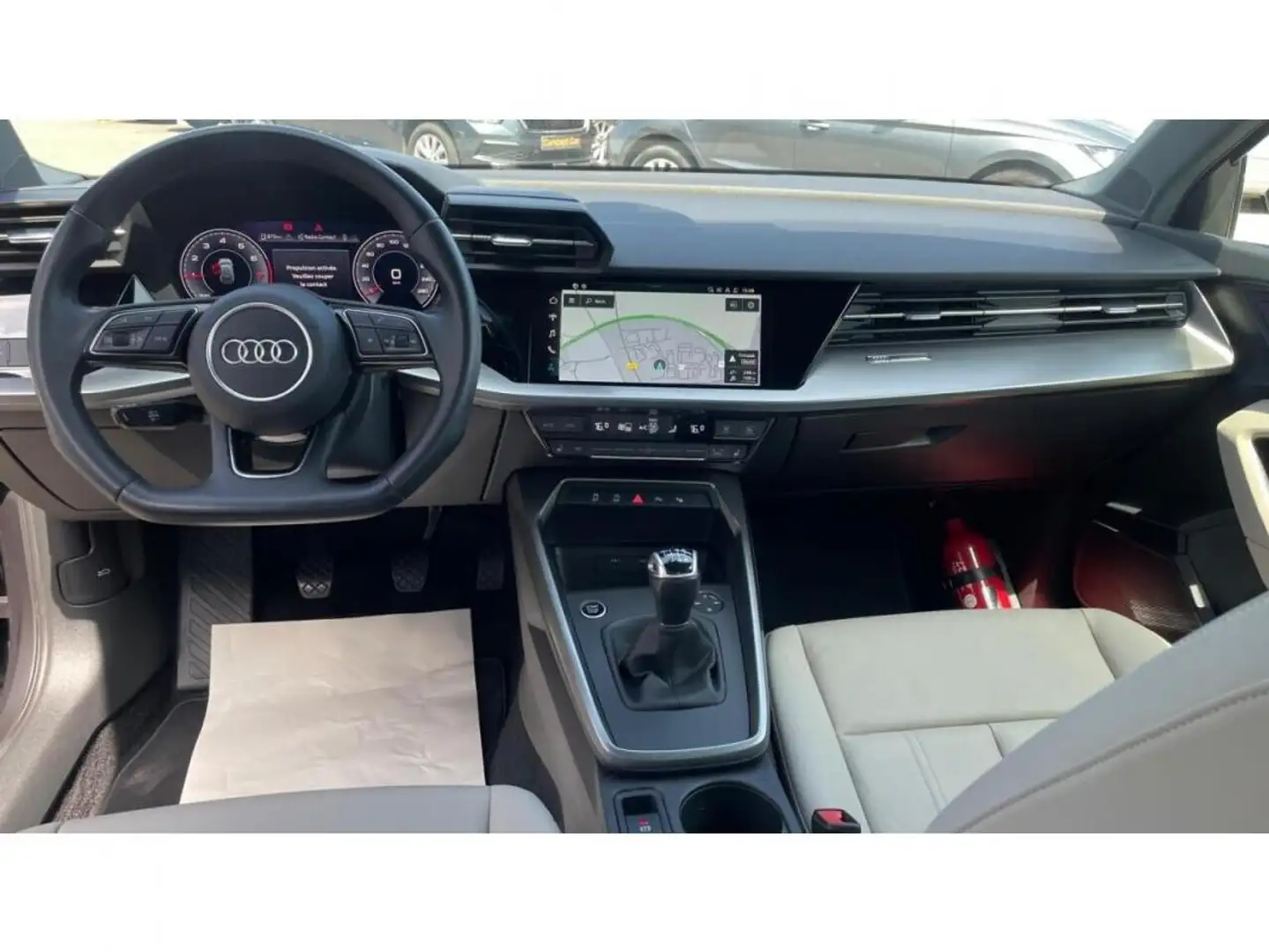 Audi A3 30 TFSI 110cv + Sellerie Cuir Blanc + sièges avant Gris - 1