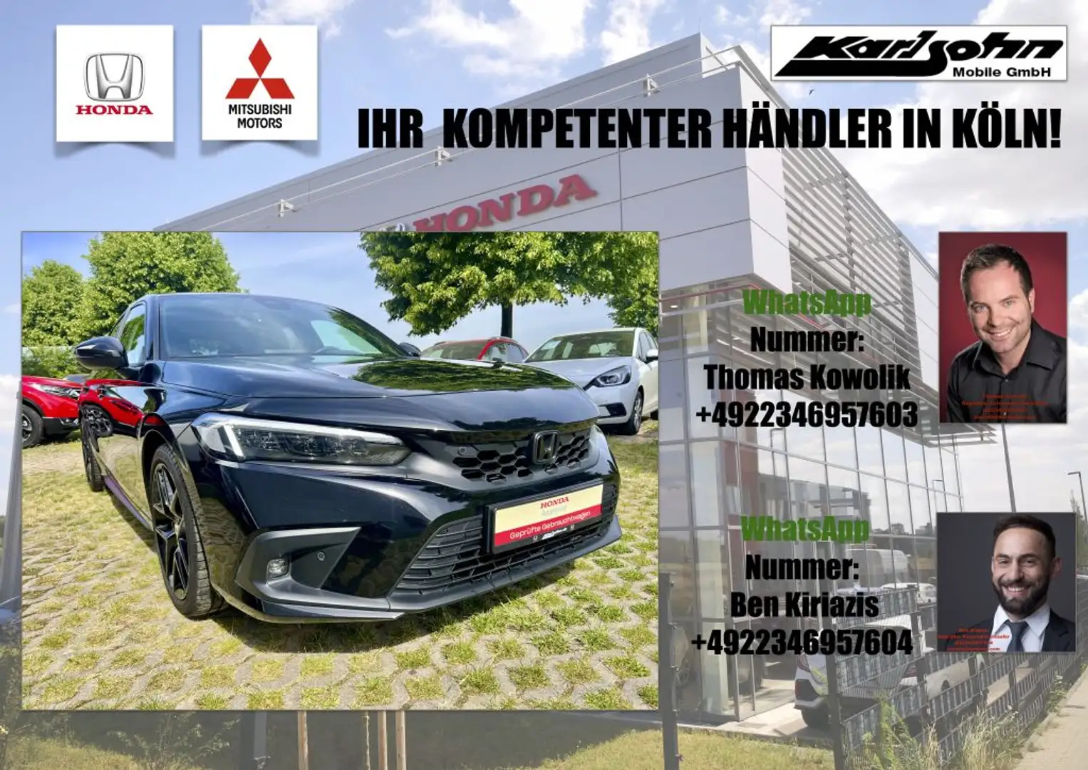 Honda Civic e:HEV 2.0 i-MMD Hybrid Sport Negro - 1