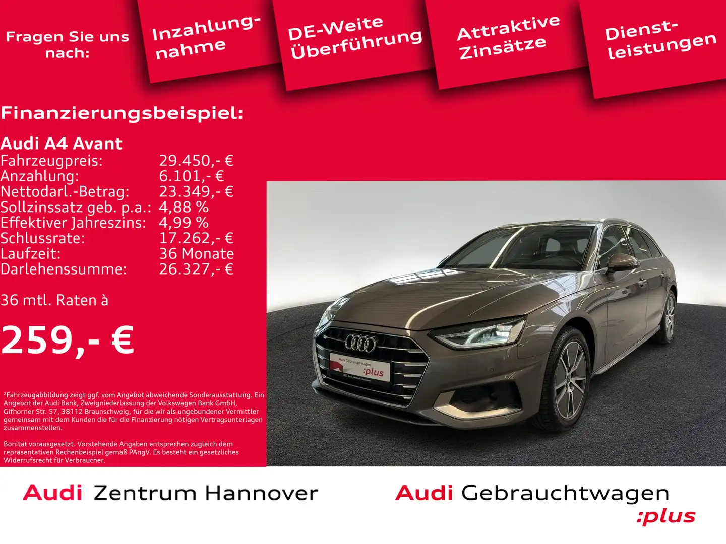 Audi A4 Advanced 35 TFSI ACC Kamera LED Navi vi Gris - 2