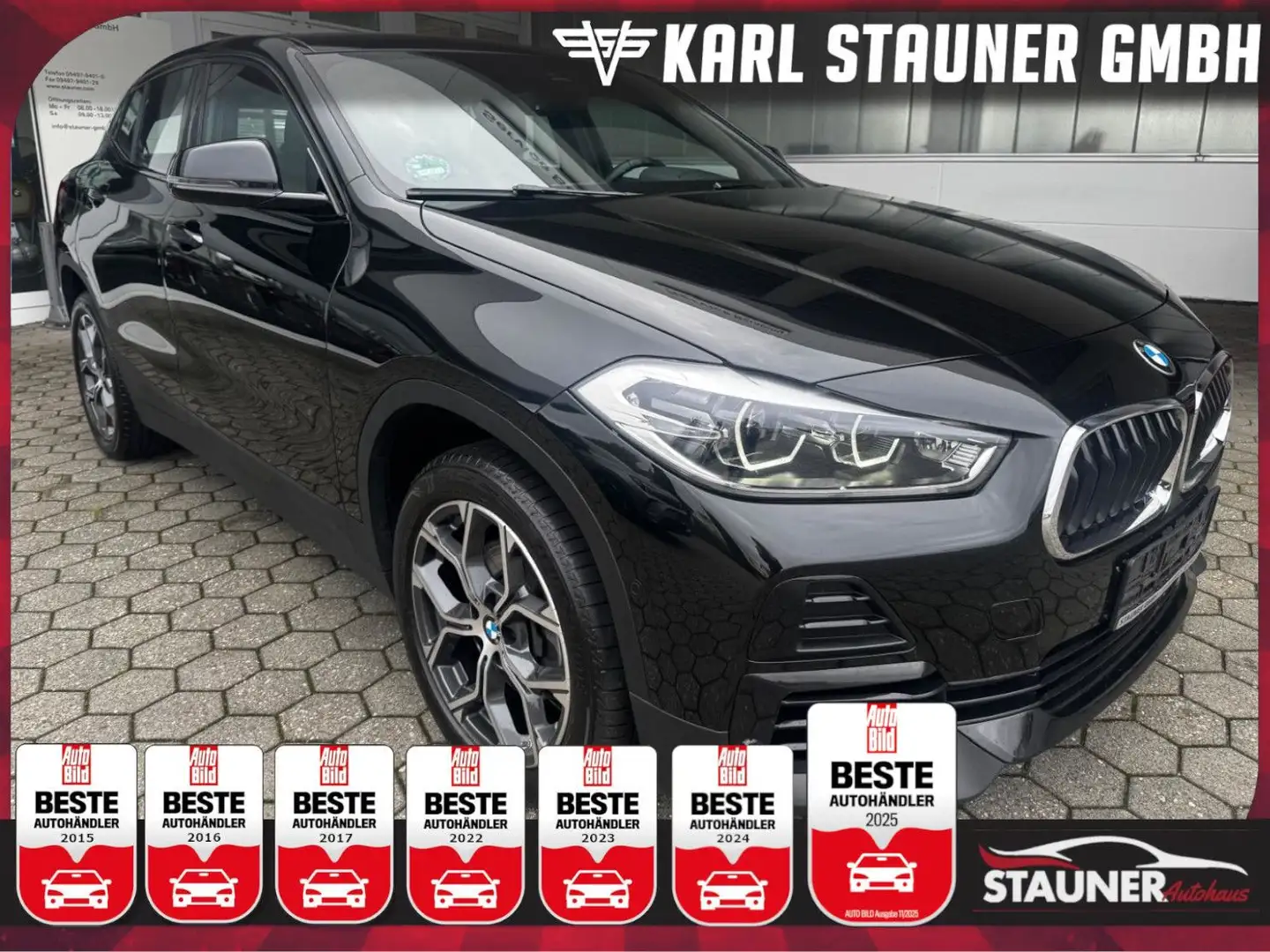 BMW X2 18d xDrive NAVI SITZHEIZUNG LED PDC Schwarz - 1