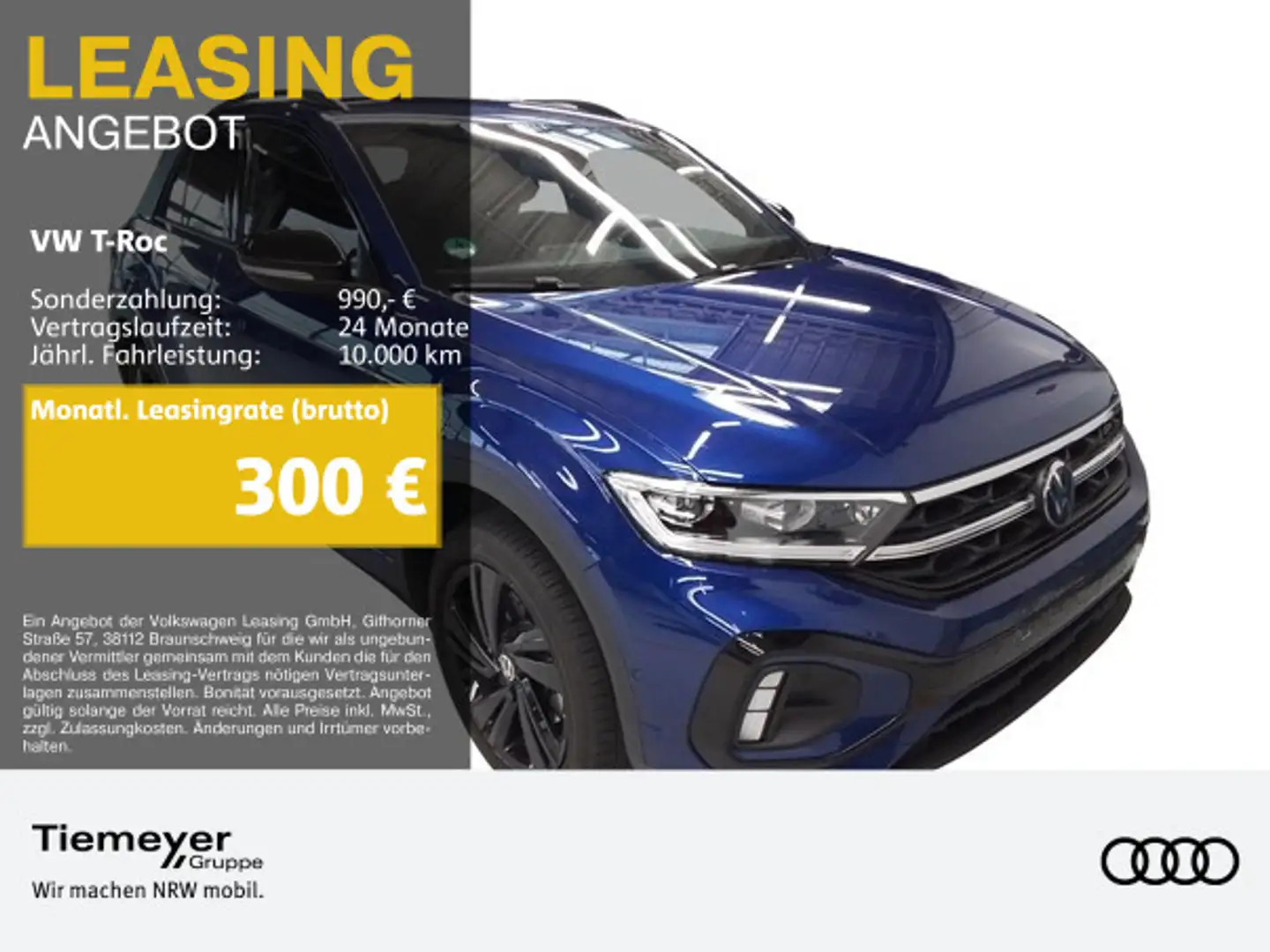 Volkswagen T-Roc 2.0 TSI DSG 4M R-LINE BLACK ST.HEIZ KAMERA Blau - 1