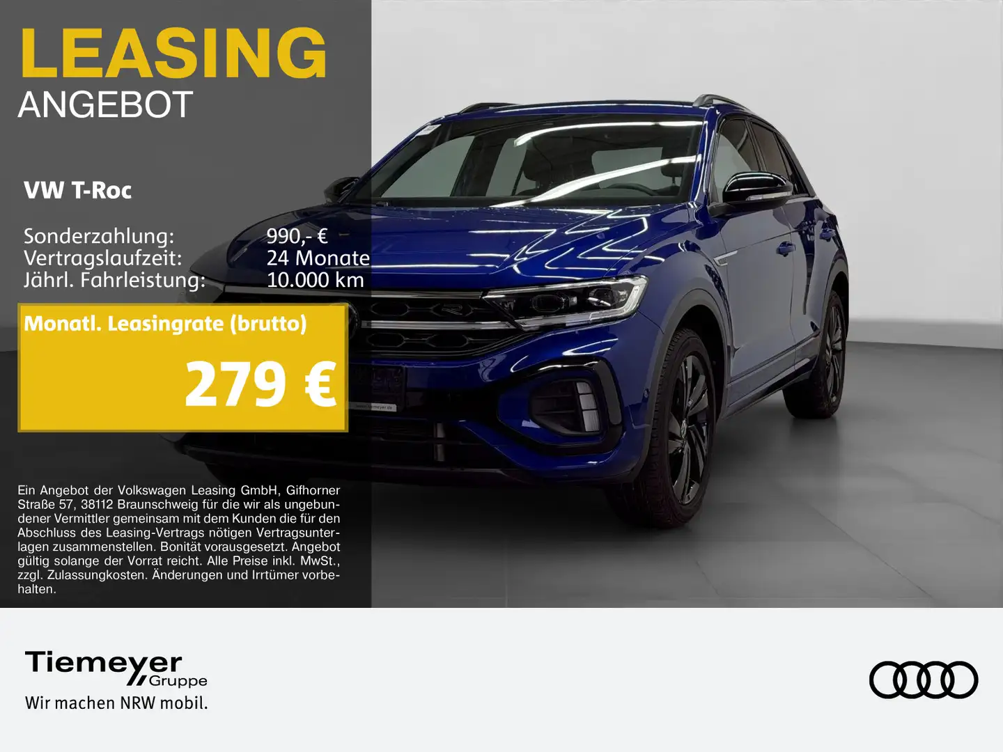 Volkswagen T-Roc 2.0 TSI DSG 4M R-LINE BLACK ST.HEIZ KAMERA Blau - 1