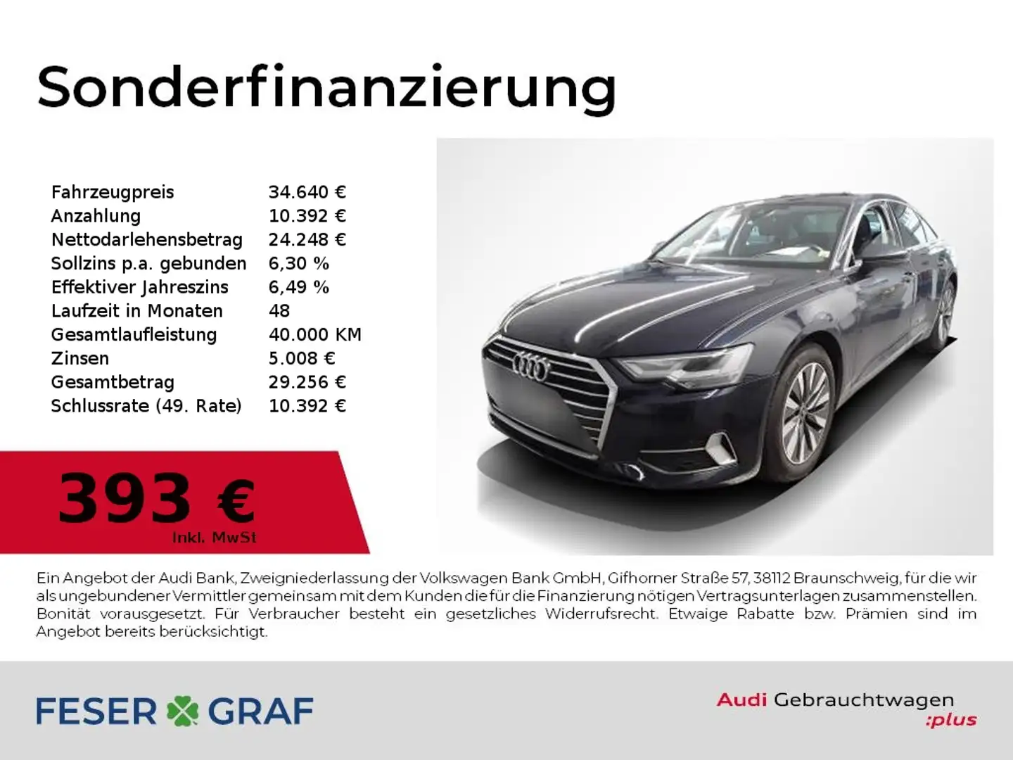 Audi A6 Lim 50 TFSI e Sport Pano,Navi,LED,Sportsitze Blau - 1