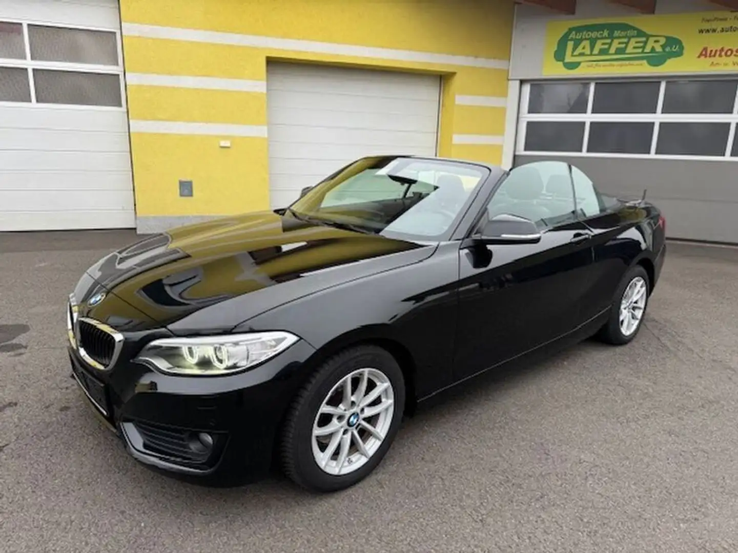 BMW 218 d Cabrio Automatik Advantage Negro - 1