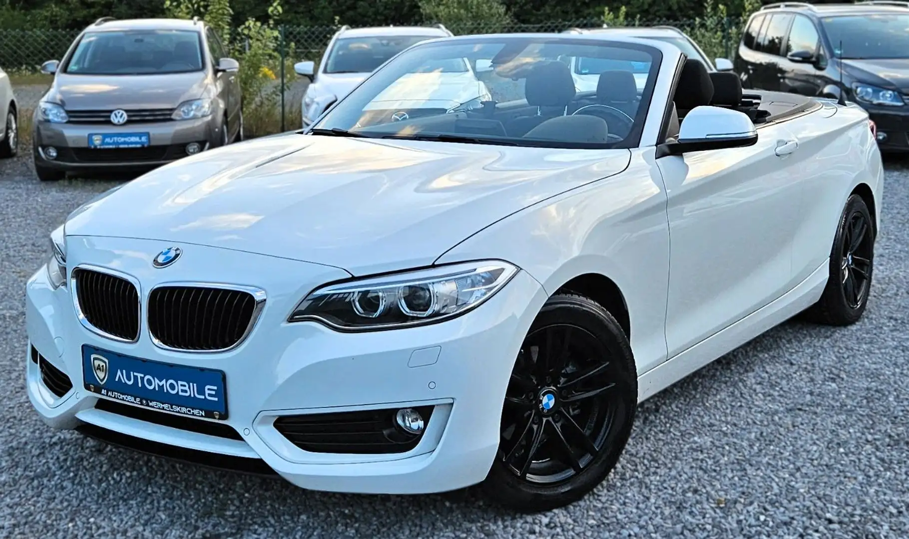 BMW 218 d Cabrio°BI-XENON°NAVI-PROF°KEYLESS°AUTOM. Weiß - 1