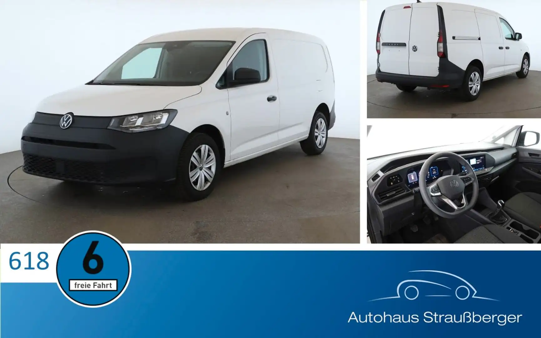 Volkswagen Caddy Cargo Basis Maxi SHZ 2-ZK MFL Holzboden Weiß - 1