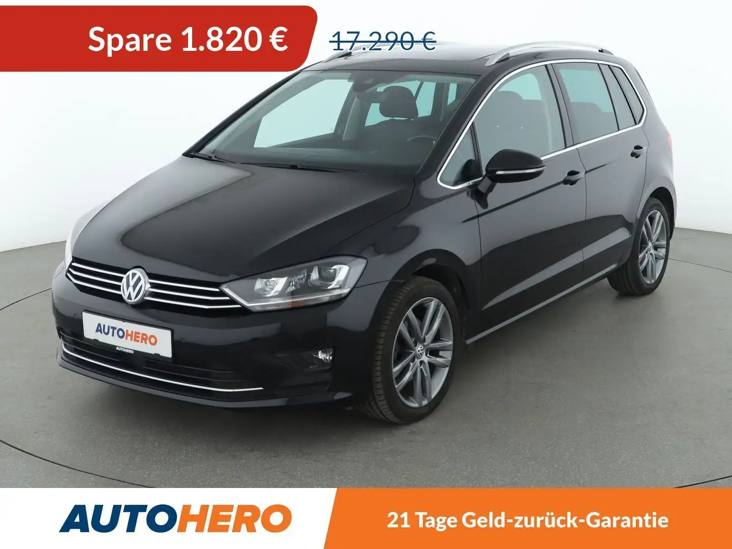 Volkswagen Golf Sportsvan 1.4 TSI Highline BMT Aut.*NAVI*BI-XENON*ACC*PDC* Zwart - 1