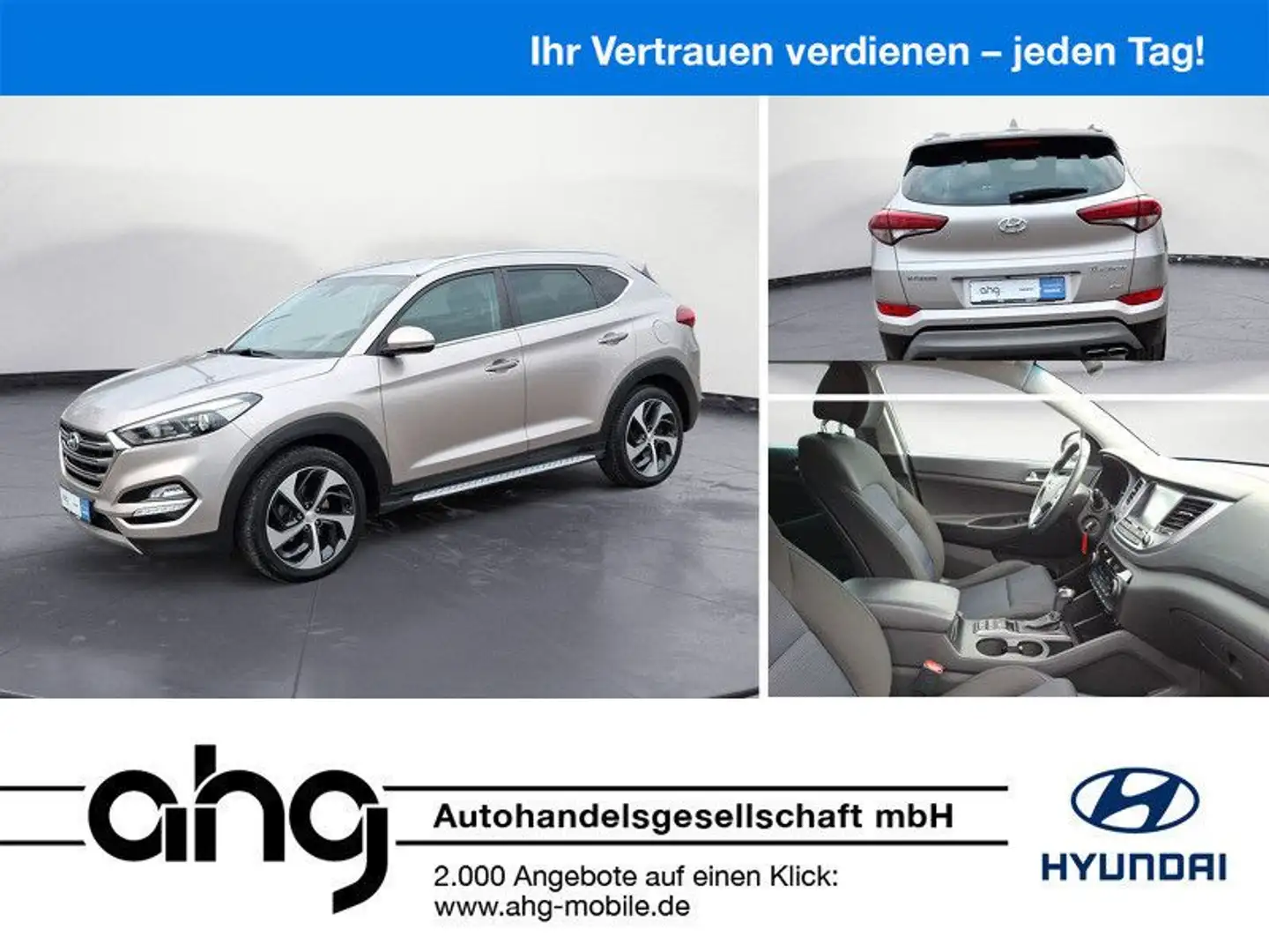 Hyundai TUCSON 1.6 T-GDI Style 4WD *PDC*SHZ*DAB*Navi*Kli Blanc - 1