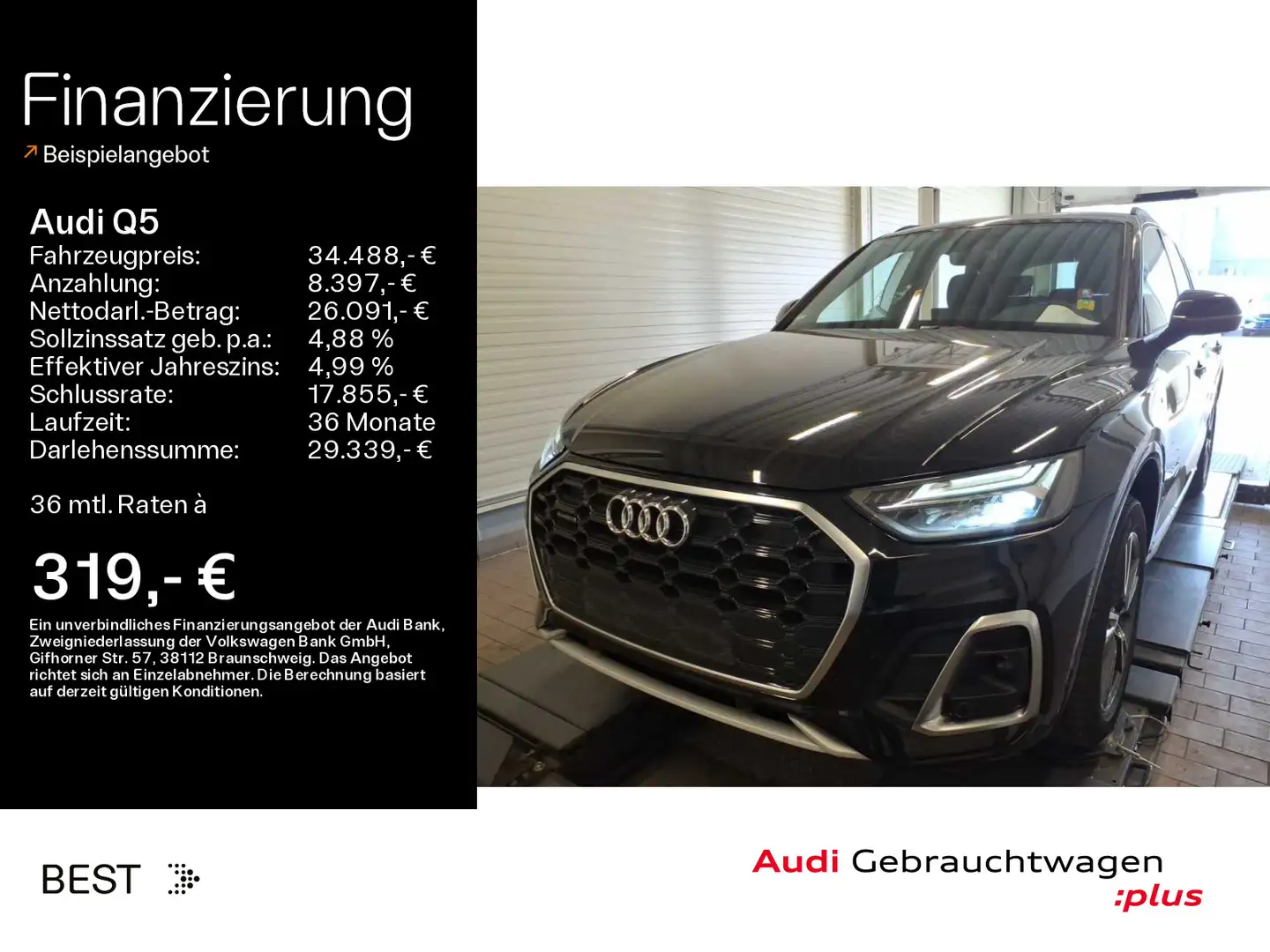 Audi Q5 S line 40 TDI qu. Navi*virtual*Sound System Schwarz - 1