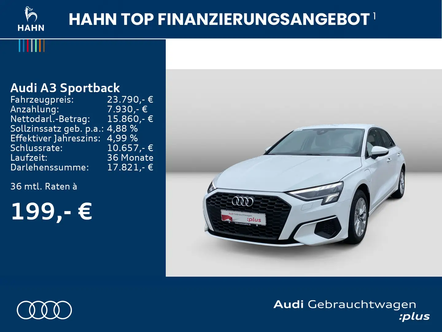 Audi A3 40TFSIe S tronic Virtual ACC LED Weiß - 2