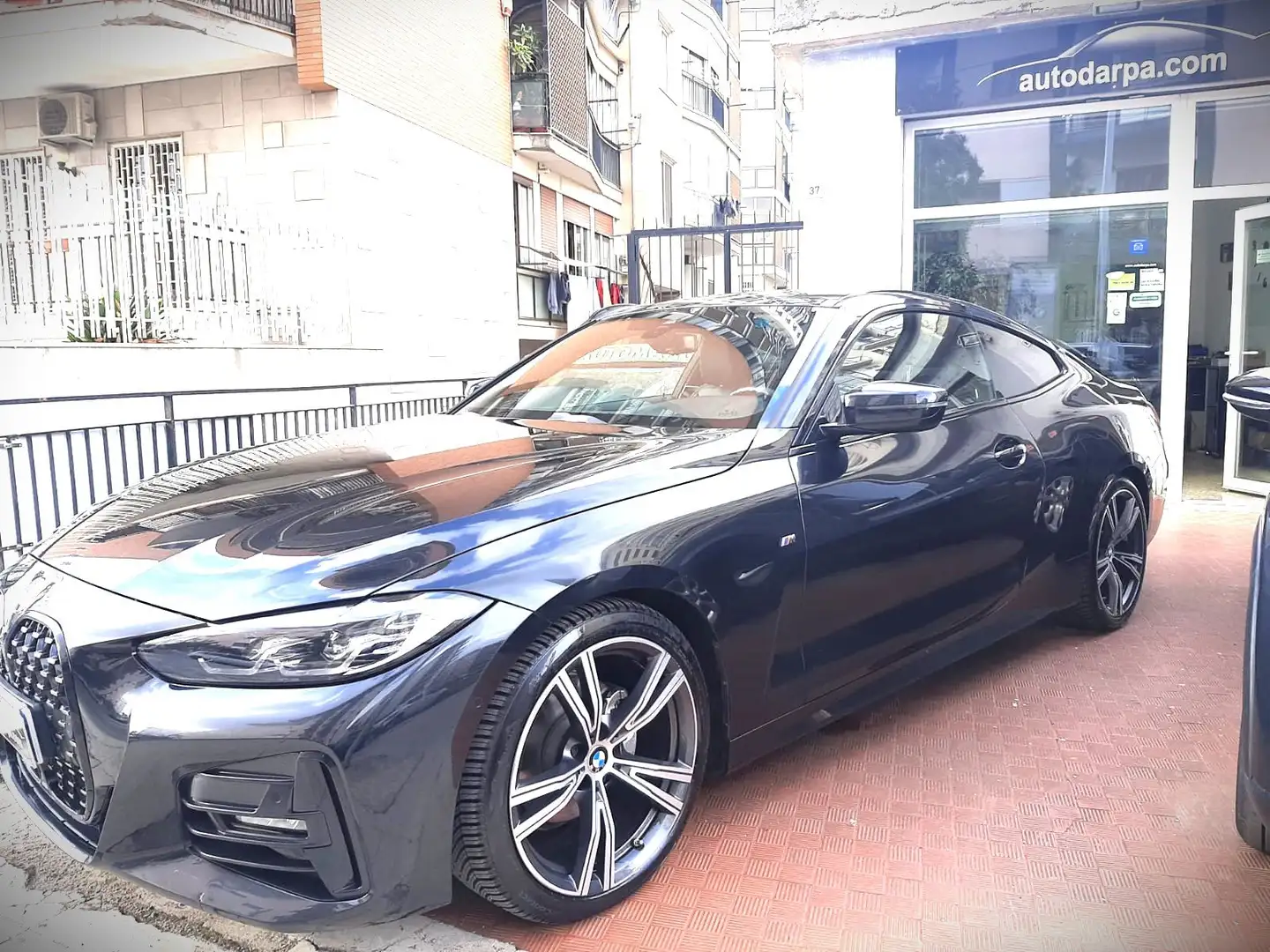 BMW 420 Serie 4 G22 420d Coupe mhev 48V Msport auto Nero - 1