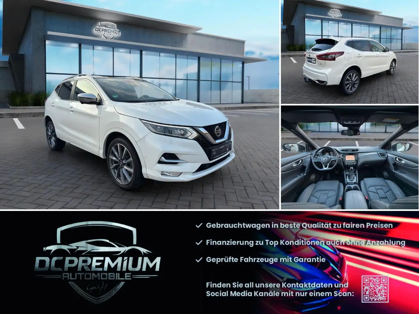 Nissan Qashqai 1.7dci Tekna+4x4,Pano,Premium Sitze,FULL Blanco - 1