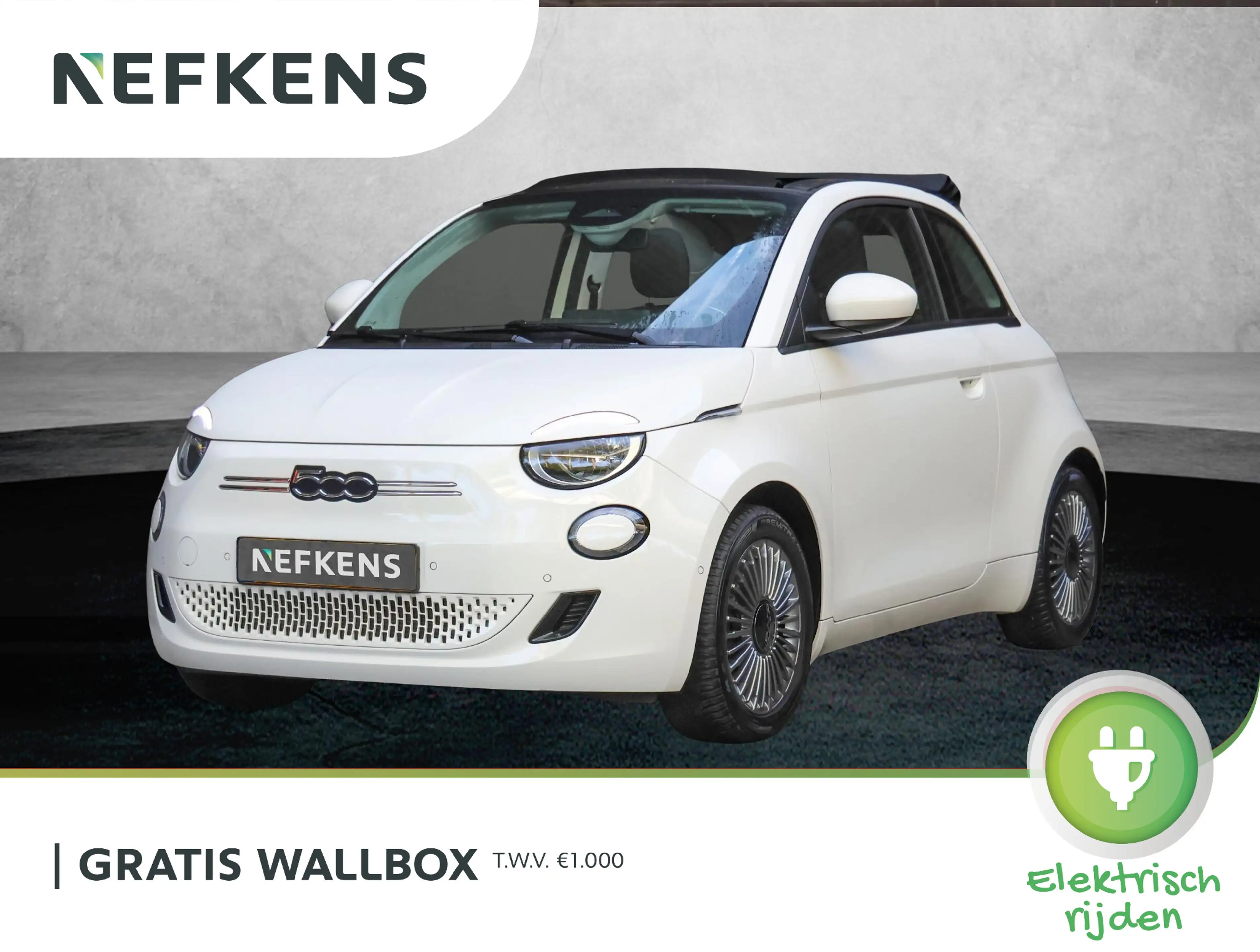 Fiat 500e Icon 42 kWh Cabrio | Stoelverwarming | Achteruitri