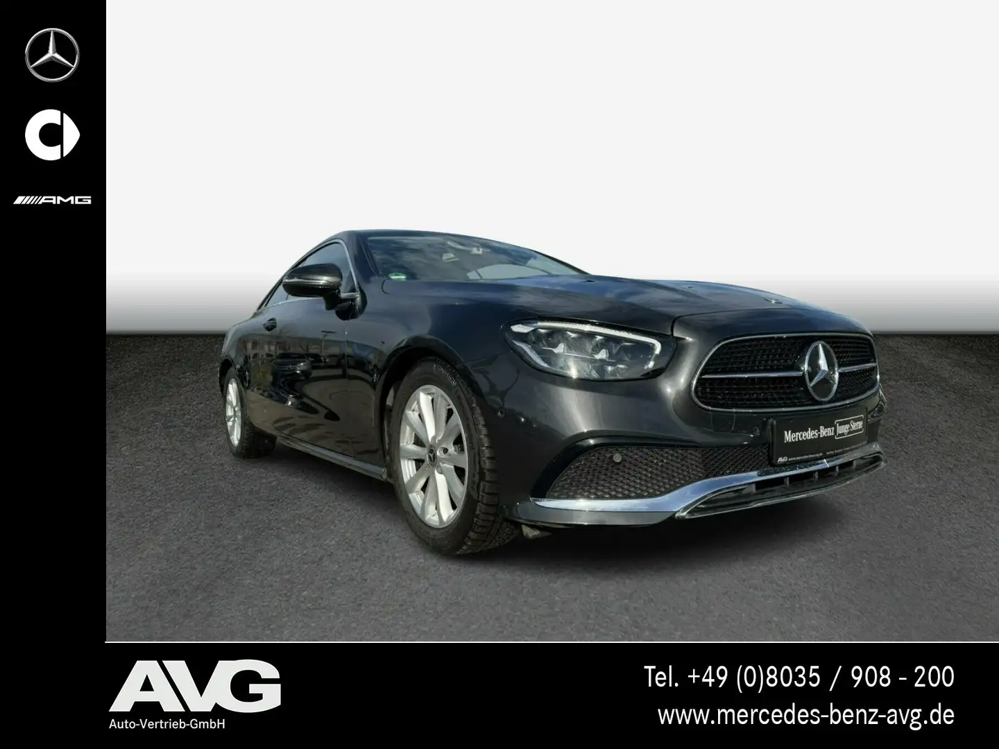 Mercedes-Benz E 220 E 220 d Coupé Avantgarde Pano MBUX Navi LED AHK Gris - 2