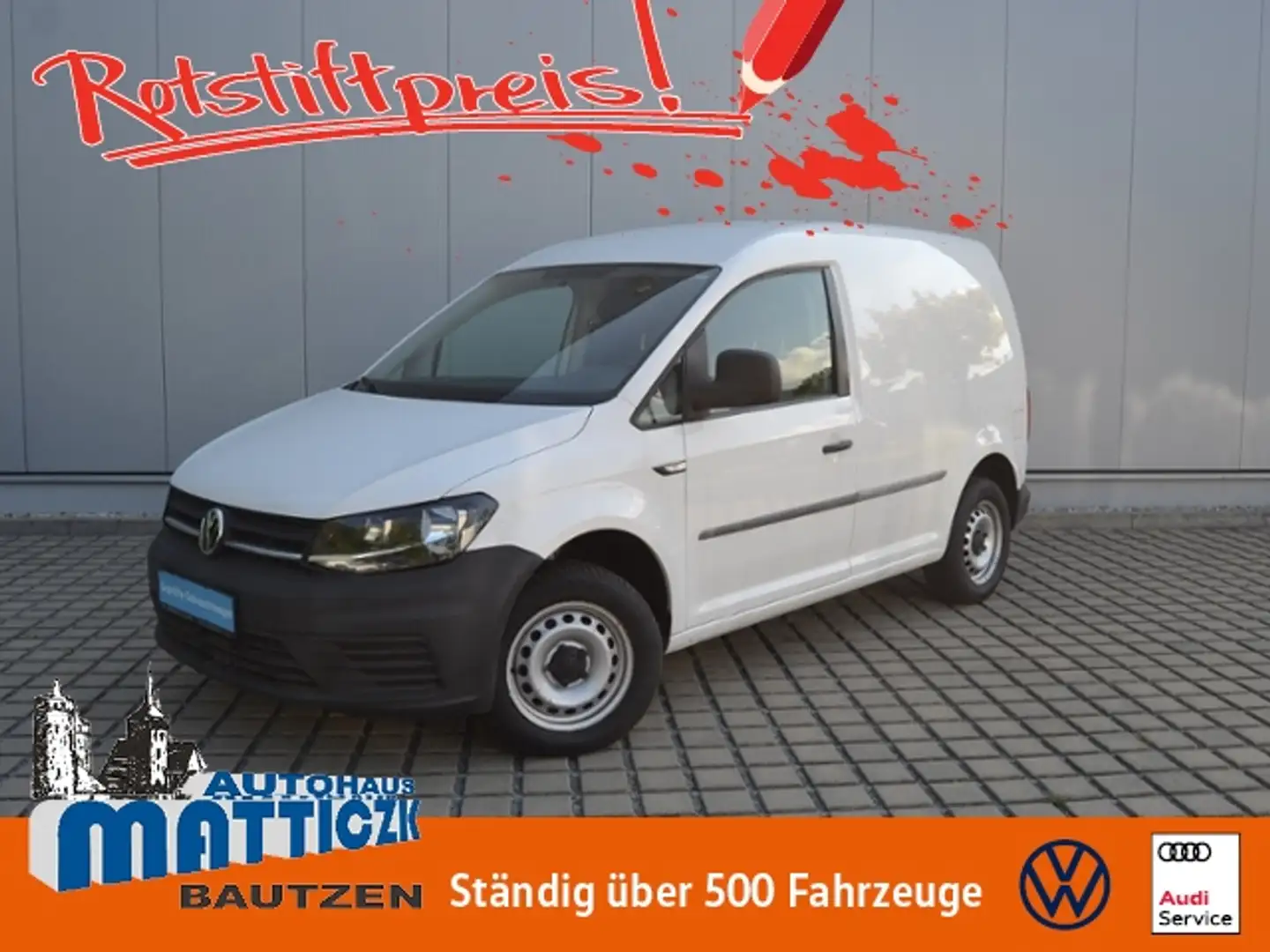 Volkswagen Caddy 2.0 TDI Kasten EcoProfi KLIMAANLAGE/RFK/LICHT+LAD Weiß - 1