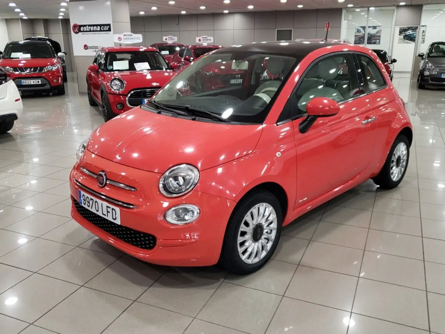 Fiat 500 1.2 LOUNGE S&S 69 3P Rouge - 1
