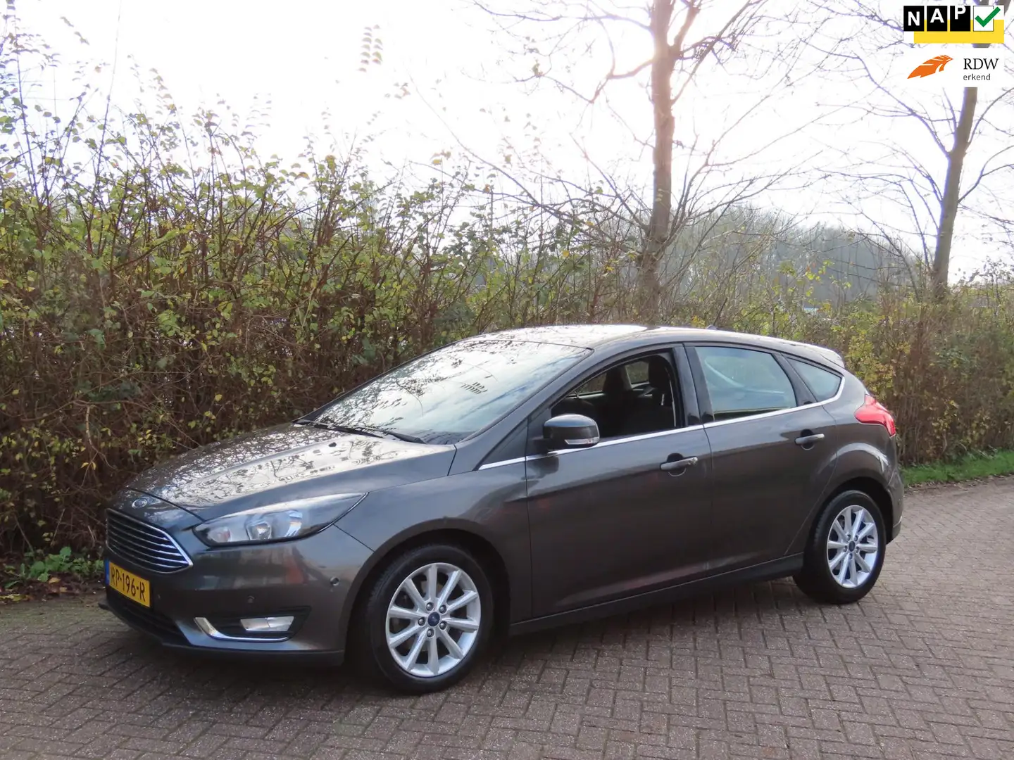 Ford Focus 1.0 Titanium *1e EIG ! *Navi *Keyless *Cruise Grijs - 1