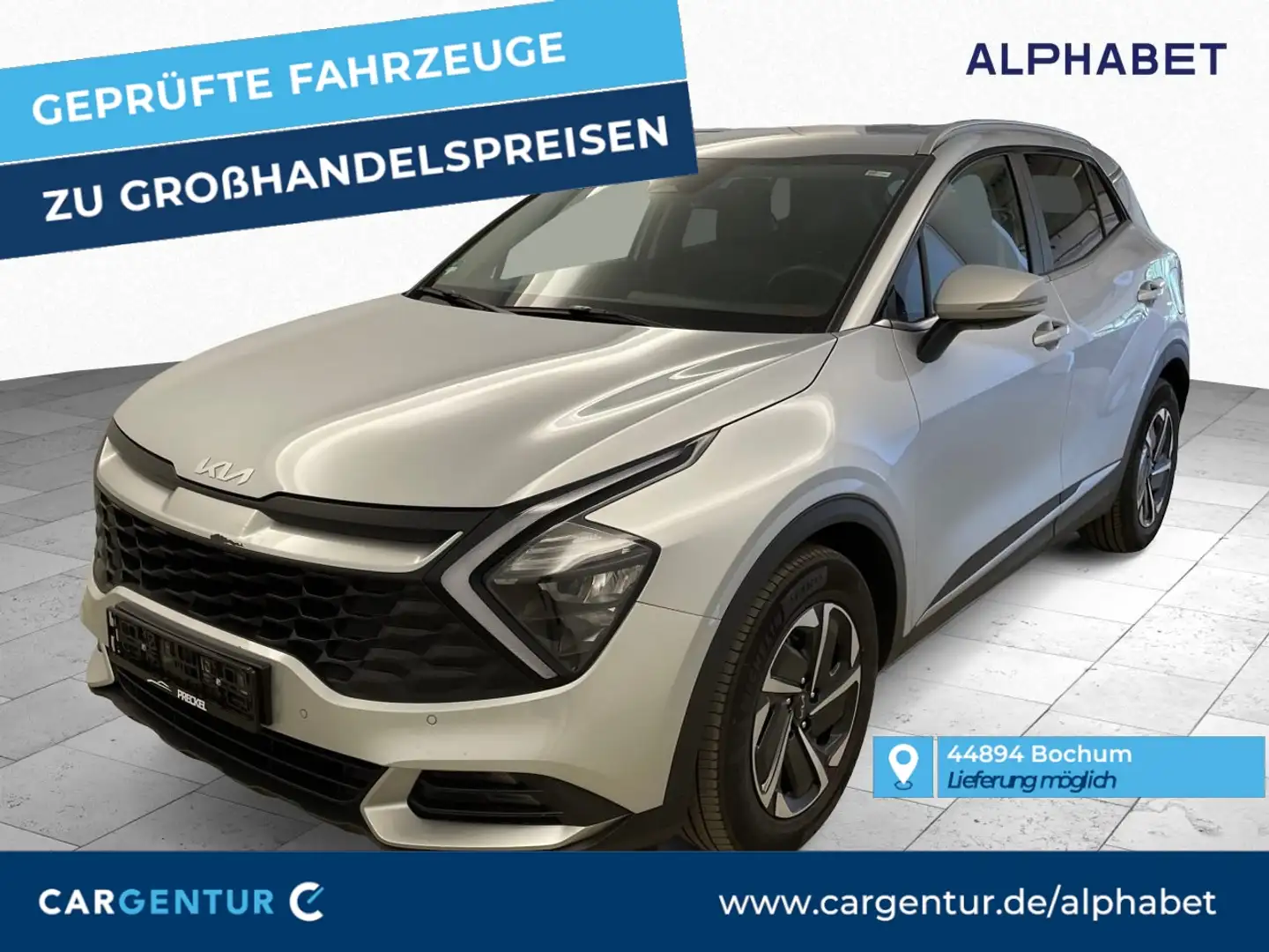 Kia Sportage 1.6 T-GDI Mild-Hybrid Vision Lane Navi LED RKam Zilver - 1
