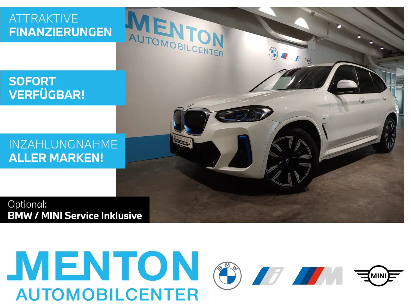 BMW iX3 AHK/Laserlicht/Parking-Ass./Driving-Ass-Prof Weiß - 1