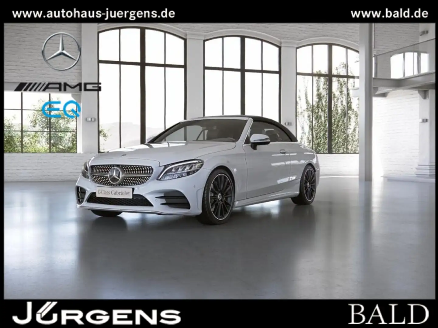 Mercedes-Benz C 180 Cabrio AMG-Sport/LED/Cam/HUD/AHK/Totw/DAB Weiß - 2