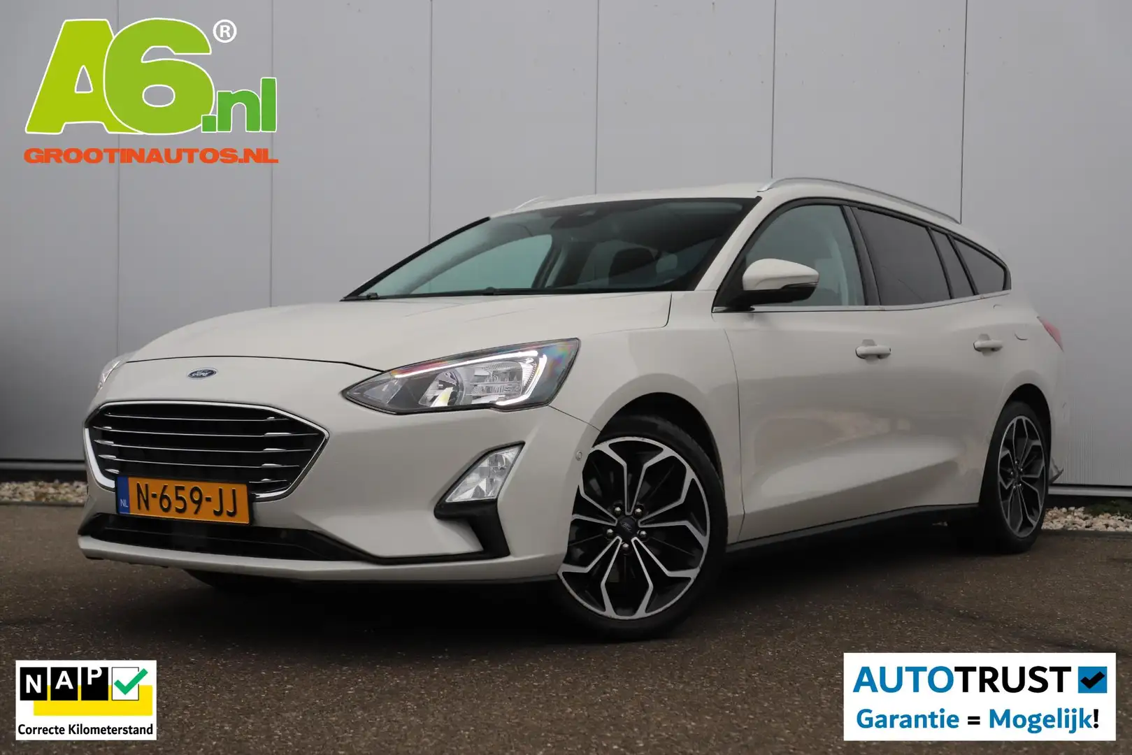Ford Focus Wagon 1.0 EcoBoost Titanium X Business 125PK Navig Blanc - 1