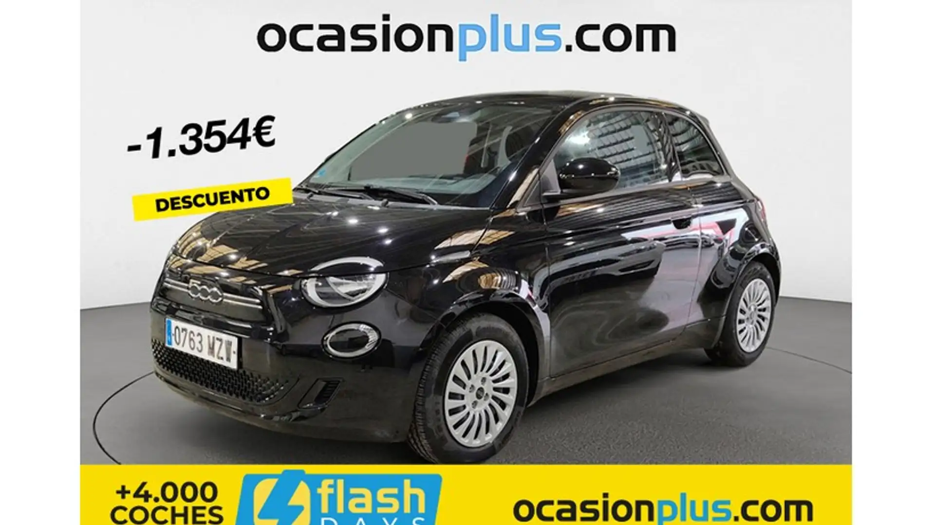Fiat 500e 70Kw Action Zwart - 1