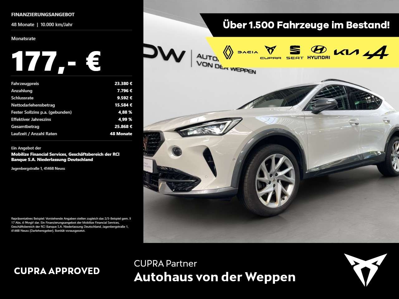 Cupra Formentor 2023 — 1.5 TSI Kamera, Travel Assist Klima