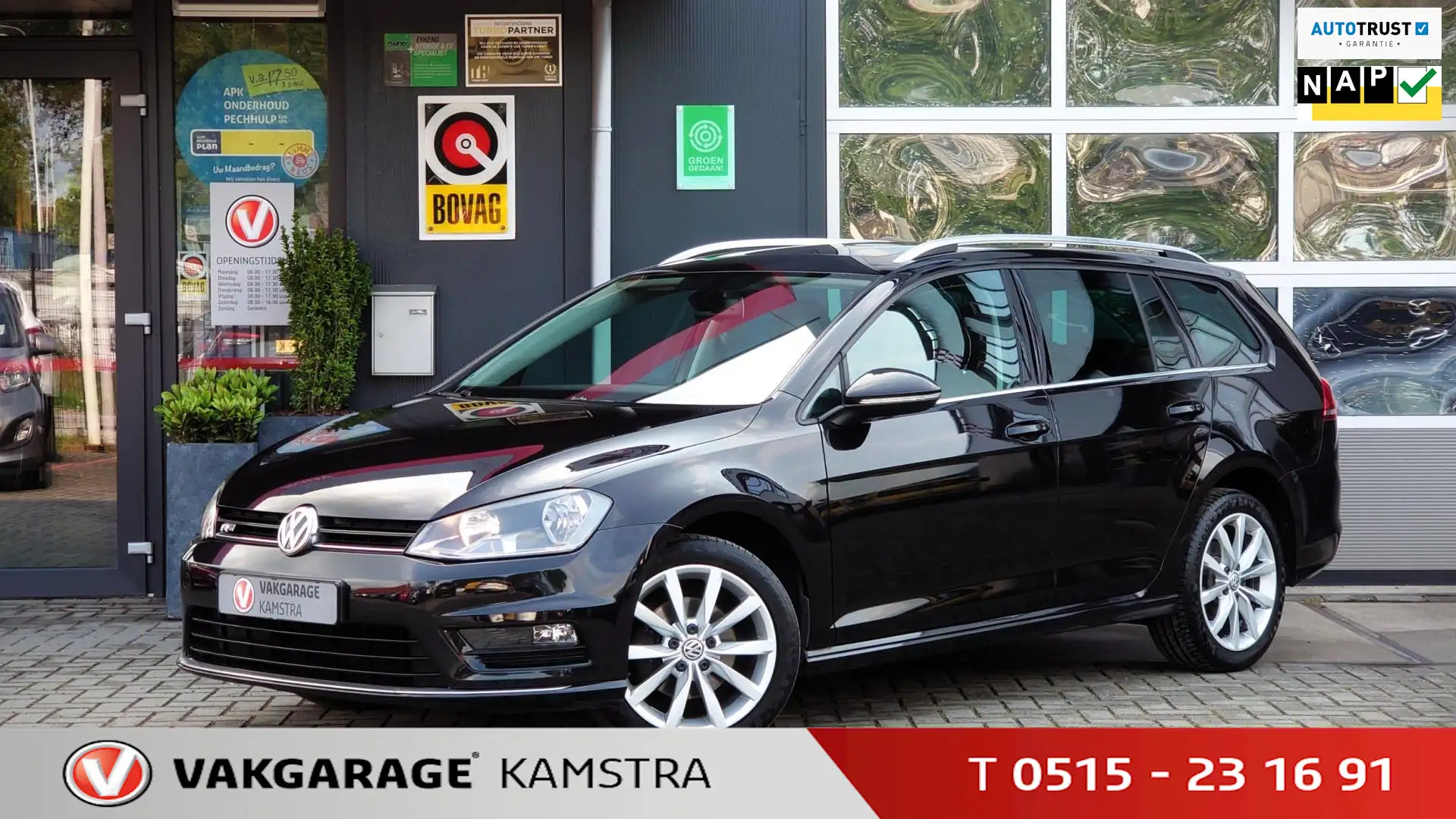 Volkswagen Golf Variant Var. 1.4 TSI R-Line 150PK DSG Panodak/Massage/Came Schwarz - 1