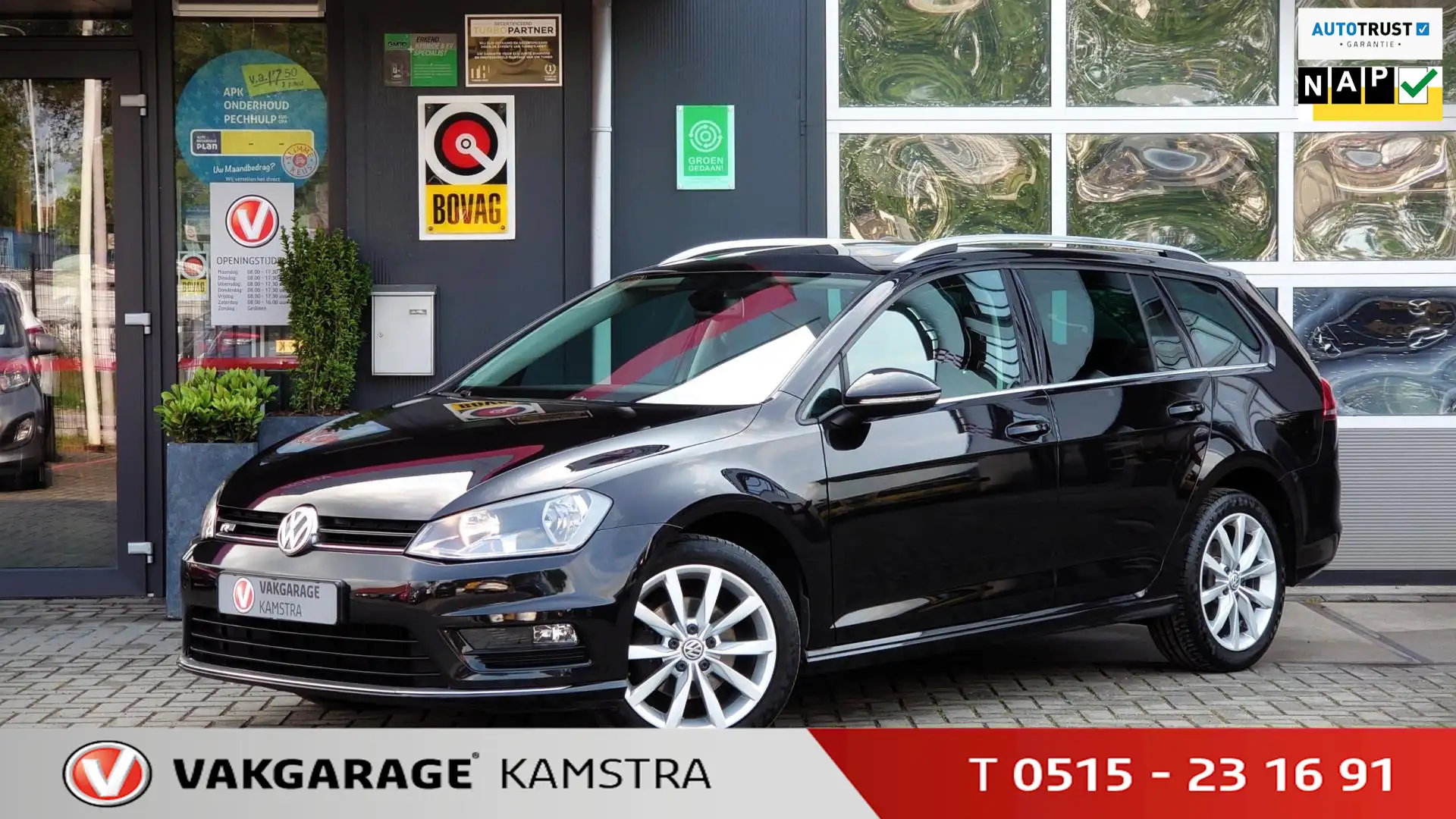 Volkswagen Golf Variant Var. 1.4 TSI R-Line 150PK DSG Panodak/Massage/Came Noir - 1