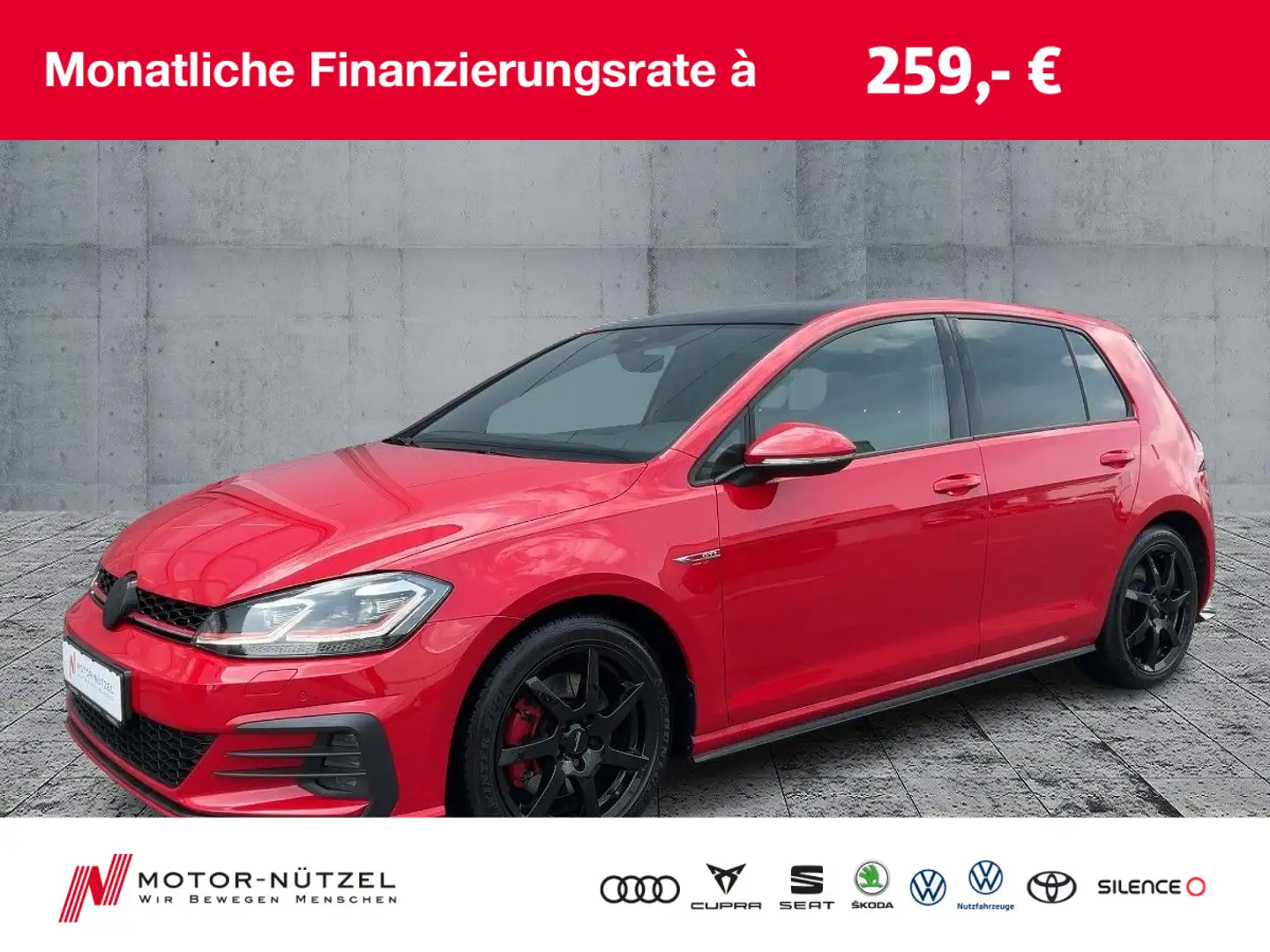 Volkswagen Golf GTI Golf VII GTI DSG LED+NAVI+ACC+RFK+APP+AID+PANO Rot - 1