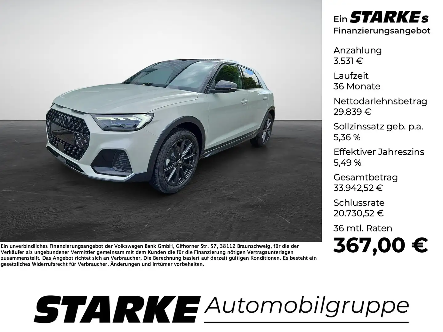 Audi A1 allstreet 30 TFSI S tronic LED RFK Navi Smartph... Argent - 1