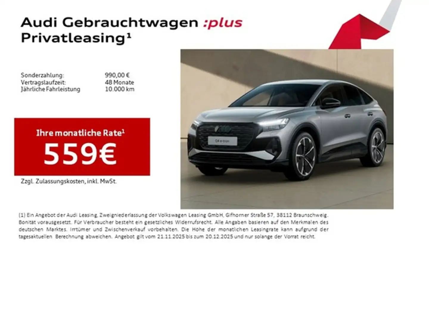 Audi Q4 e-tron Sportback 55 quattro S line LM21 Matrix LED AHK... Grau - 2