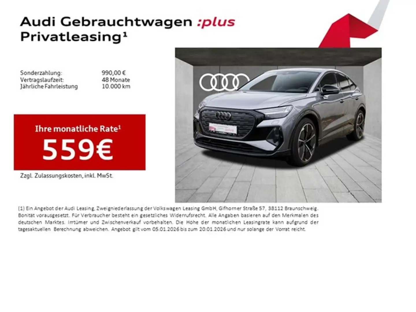 Audi Q4 e-tron Sportback 55 quattro S line LM21 Matrix LED AHK... Grau - 2