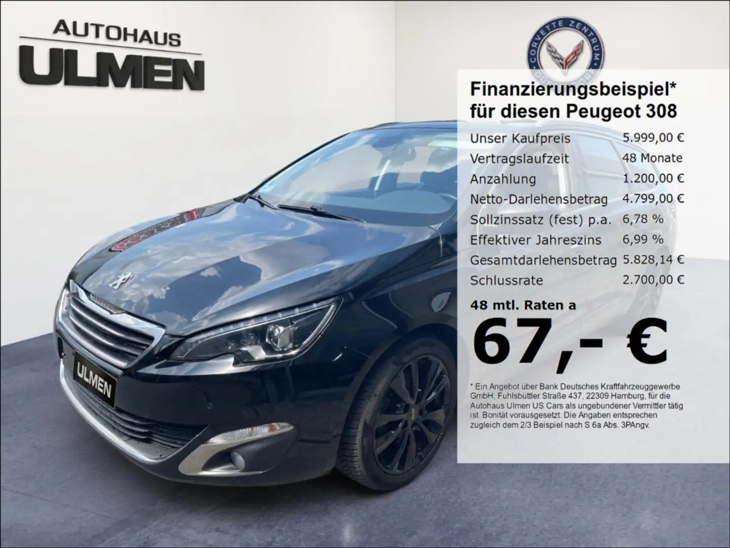 Peugeot 308 SW Allure 1.2 PureTech  130 nur für Händler & Gewe Zwart - 1