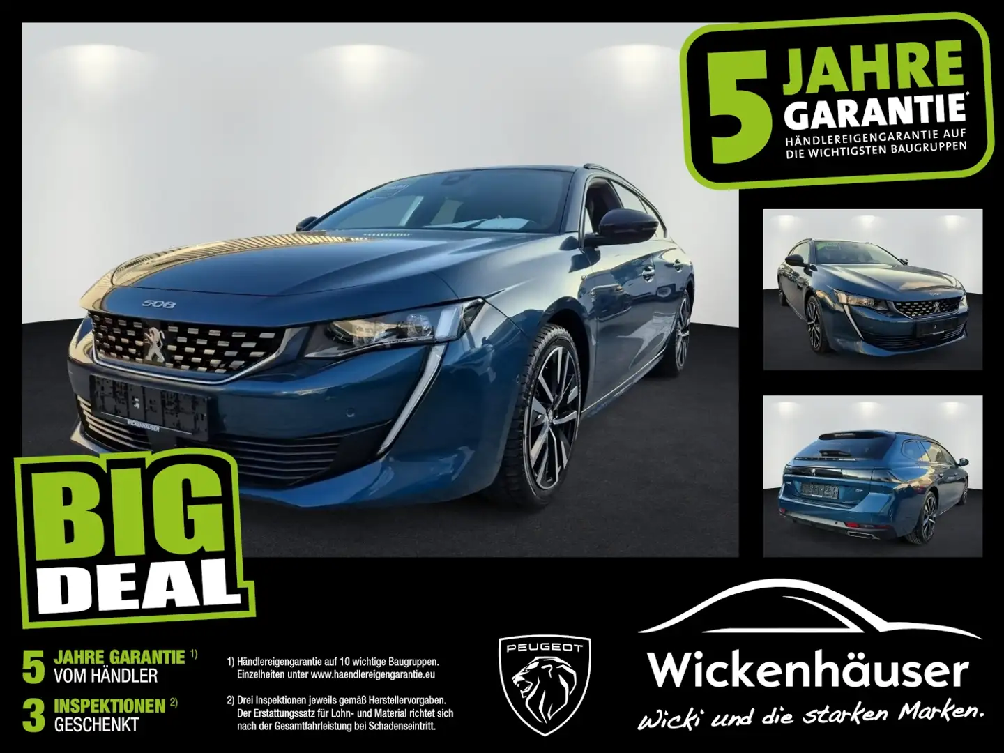 Peugeot 508 1.2 PureTech 130 SW GT FLA ParkAss. 360 LM Blau - 1