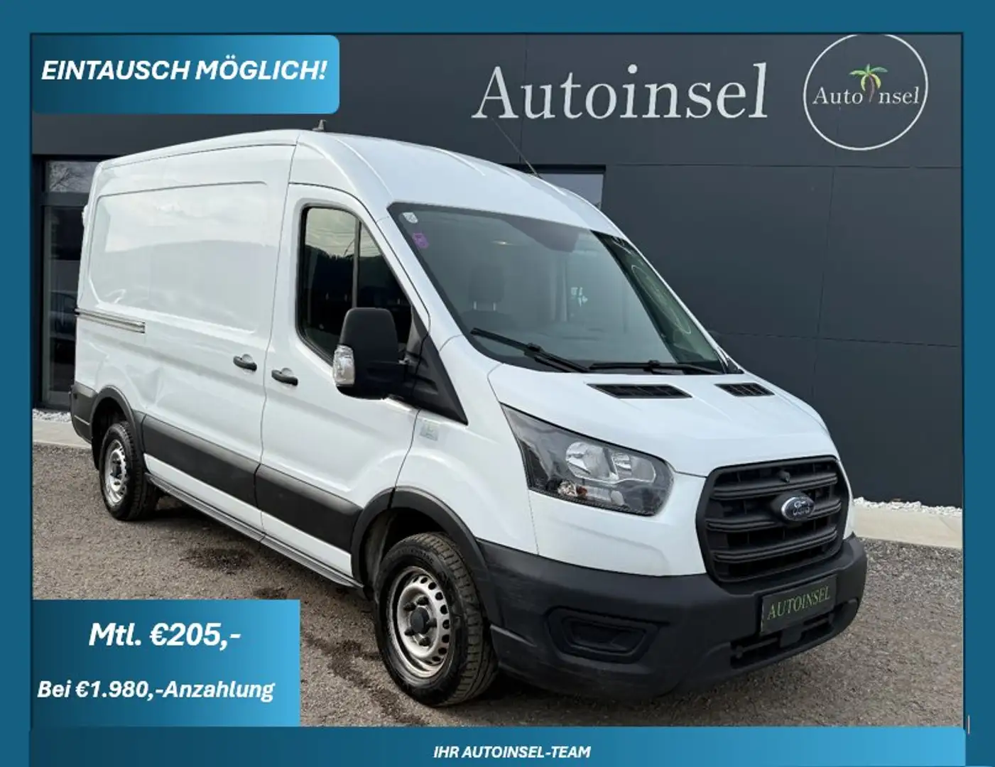 Ford Transit L2H2 1.Besitz+MwSt. Ausweisbar Weiß - 1