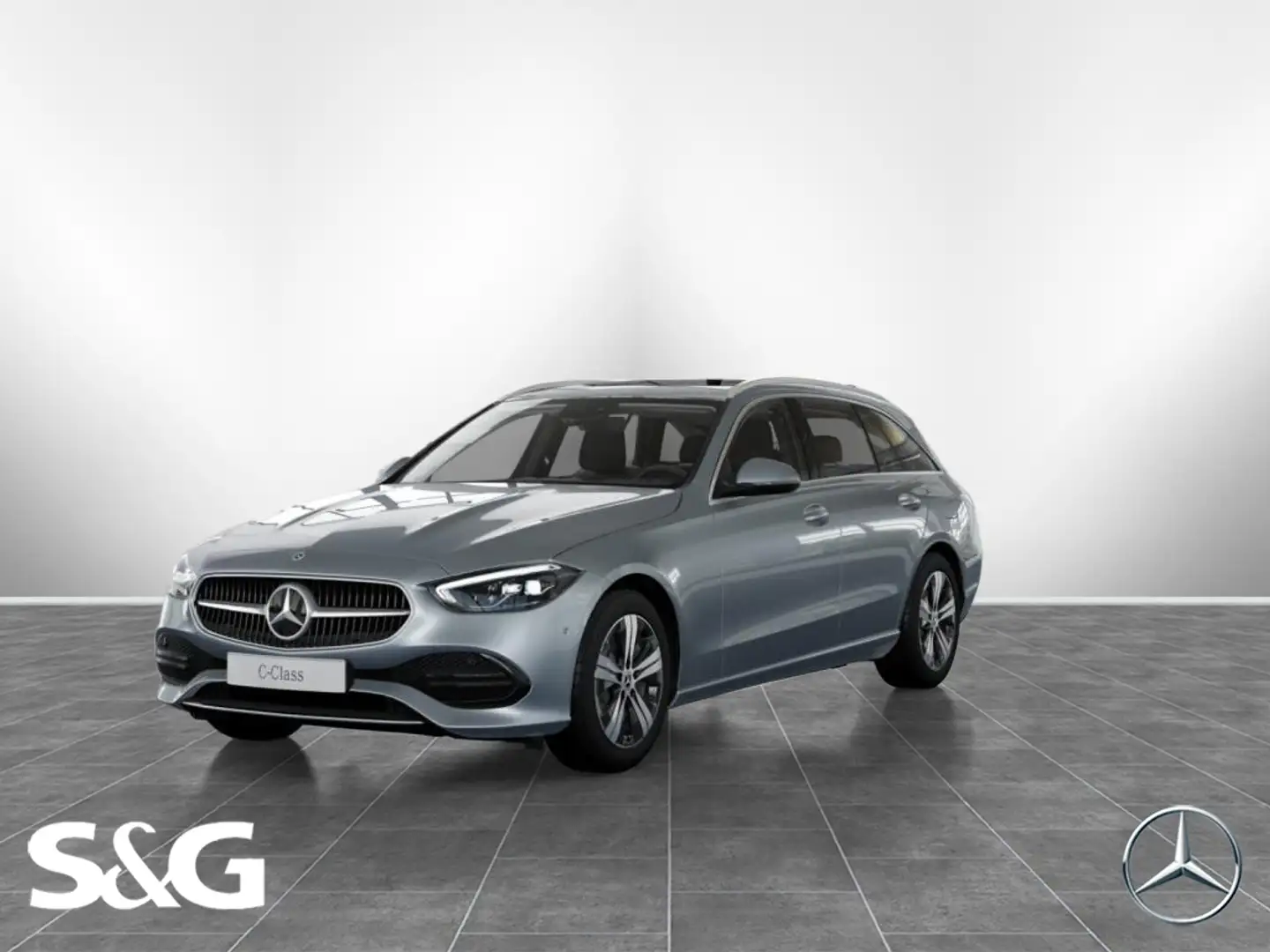 Mercedes-Benz C 300 de 4M T AHK+PANO+KAMERA+TOTWINKEL+MEMORY Silber - 1
