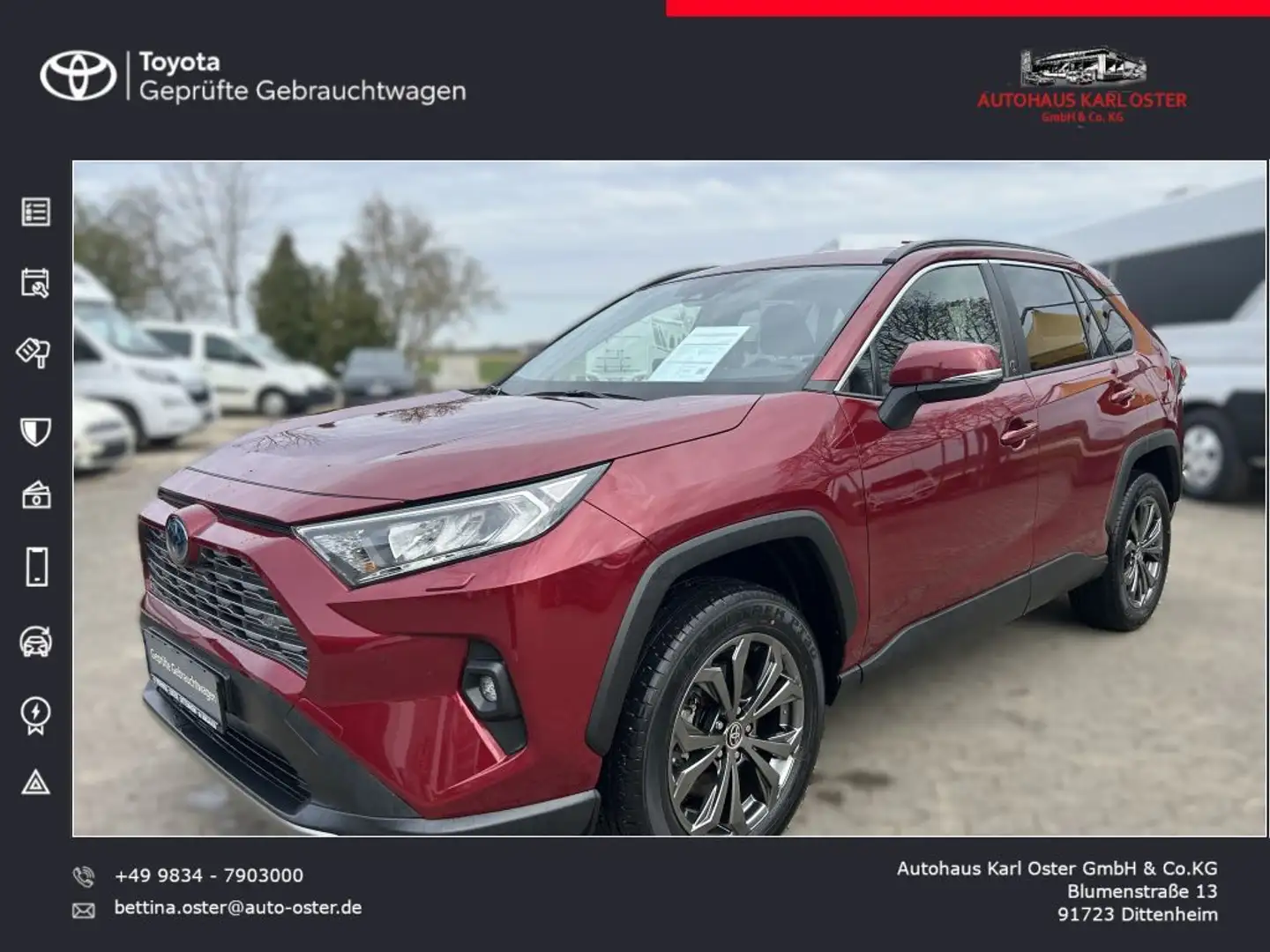 Toyota RAV 4 2.5 4x2 Hybrid Team Deutschland Rouge - 1