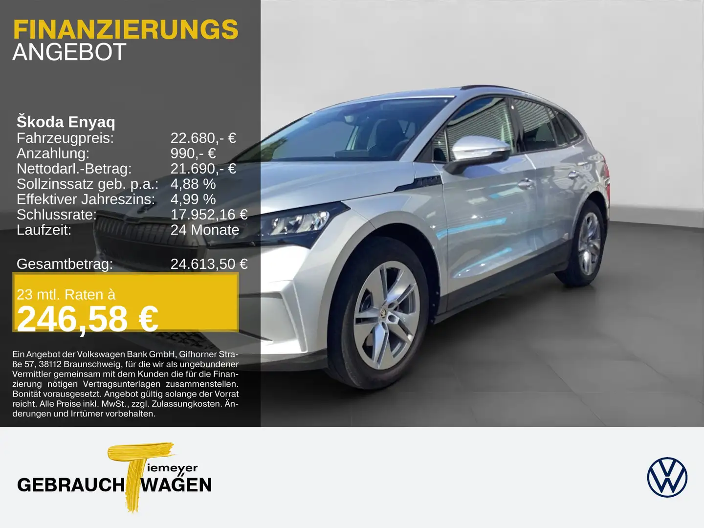 Skoda Enyaq iV 60 LOFT NAVI LED SITZHZ Argento - 1