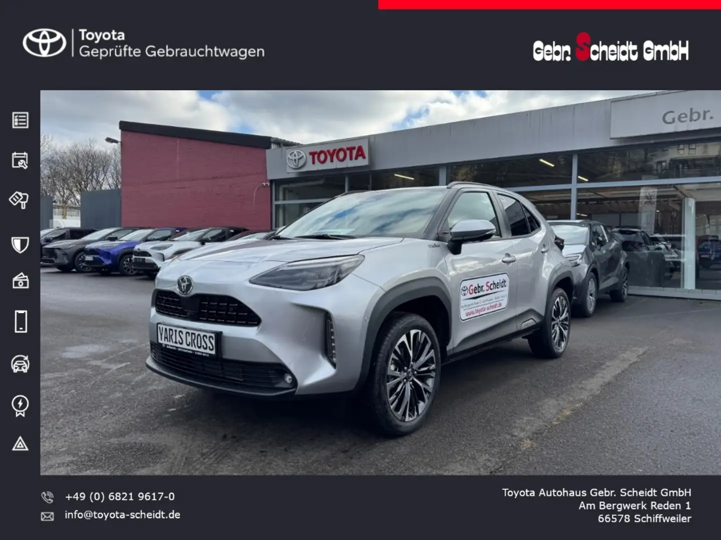 Toyota Yaris Cross Hybrid 1,99% Finanzierung  Style JBL LED HEAD-UP-D Silber - 1