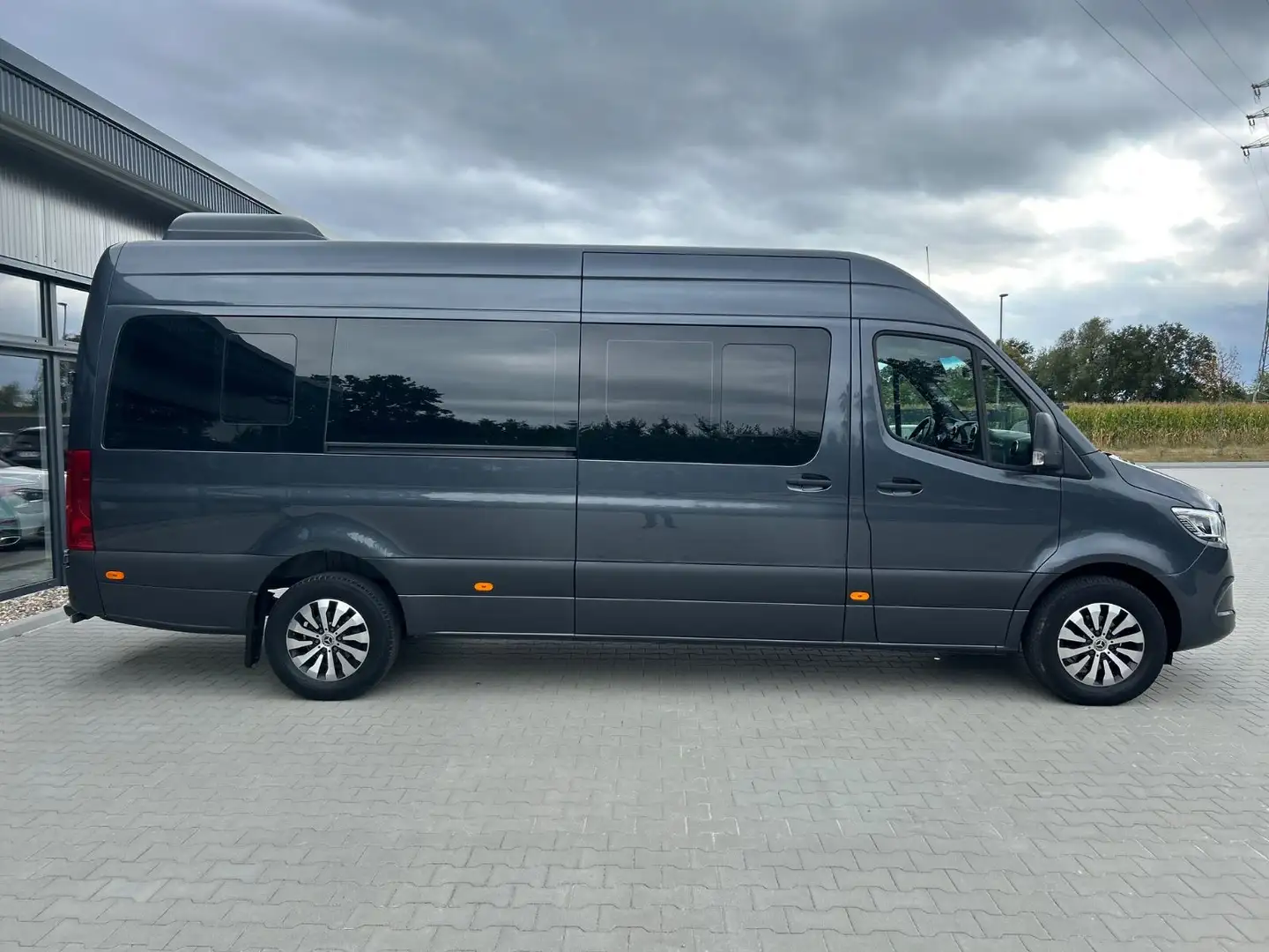 Mercedes-Benz Sprinter 317 L3 H3 -9Sitze-Tempo-Dachkl-360K-LED Grau - 2