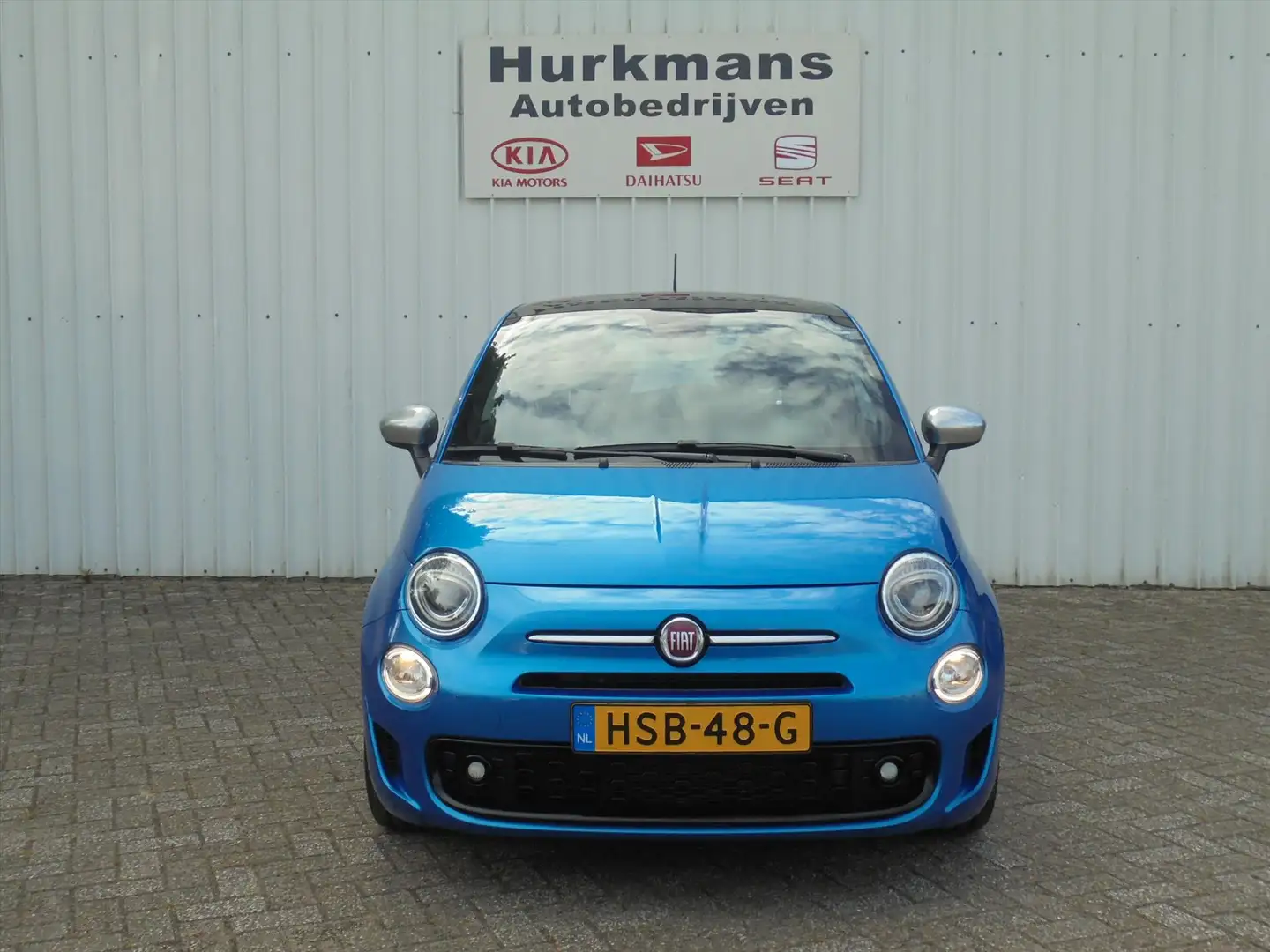 Fiat 500 1.2i 4 CILINDER SPORT LEER NAVI 31.526 KM !! Blauw - 2