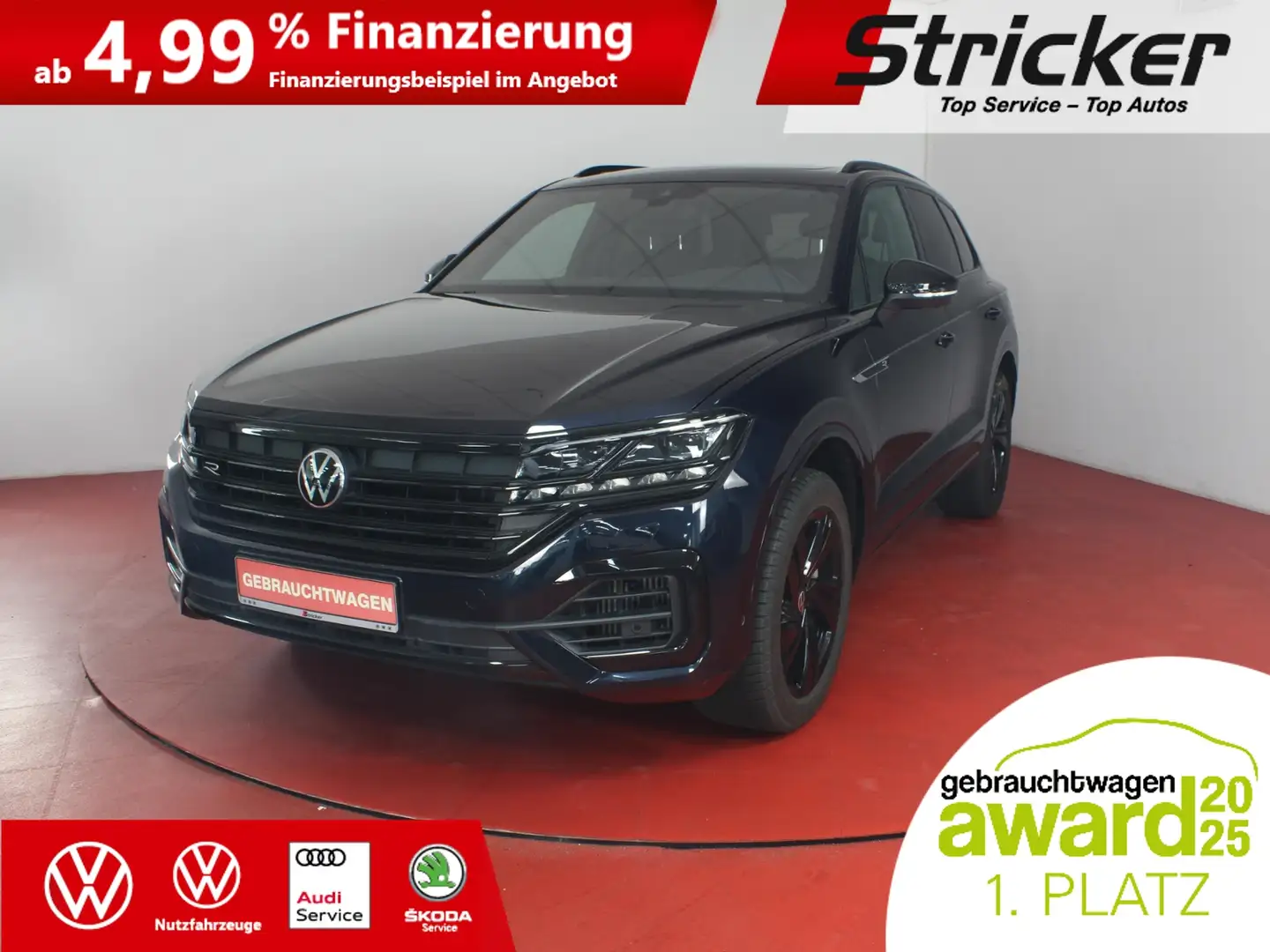 Volkswagen Touareg R 3.0TSI  582,-ohne Anzahlung ACC Pano Leder Blau - 1
