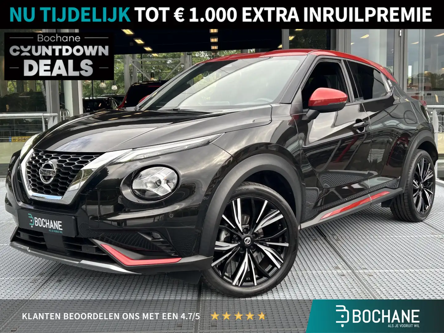Nissan Juke 1.0 DIG-T N-Design 117PK Automaat | Navigatie | Ca Zwart - 1